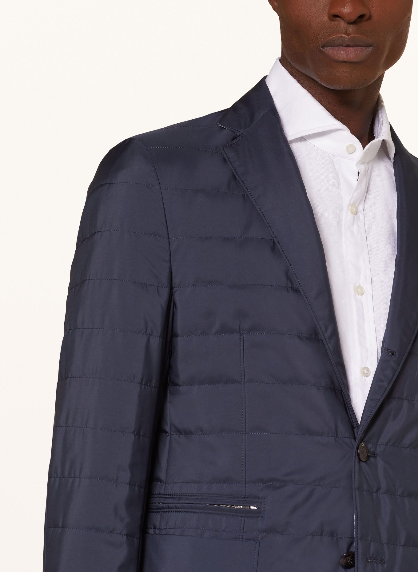 CORNELIANI Quilted jacket with removable trim, Color: DARK BLUE (Image 5)
