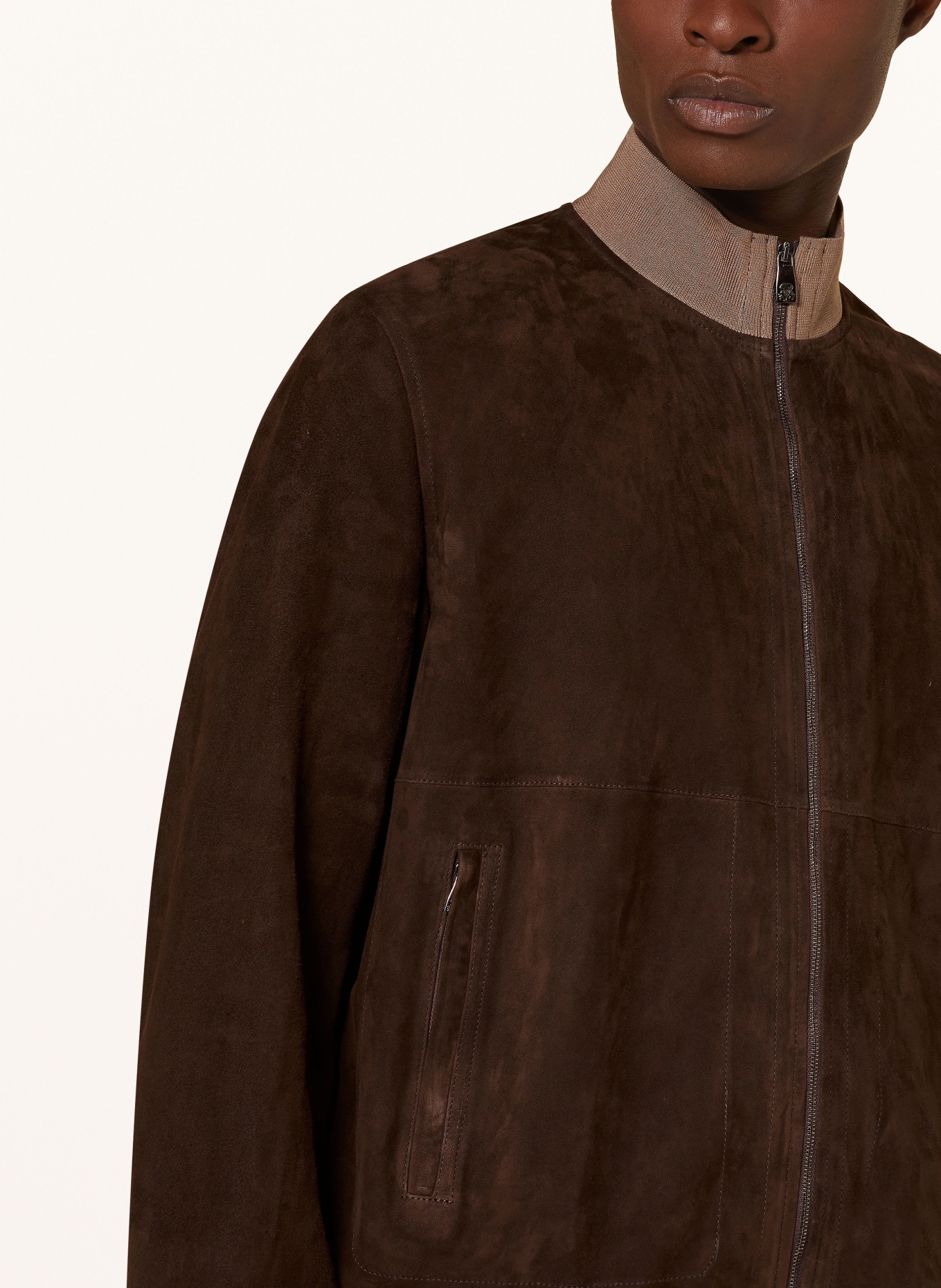 CORNELIANI Leather jacket, Color: DARK BROWN (Image 4)