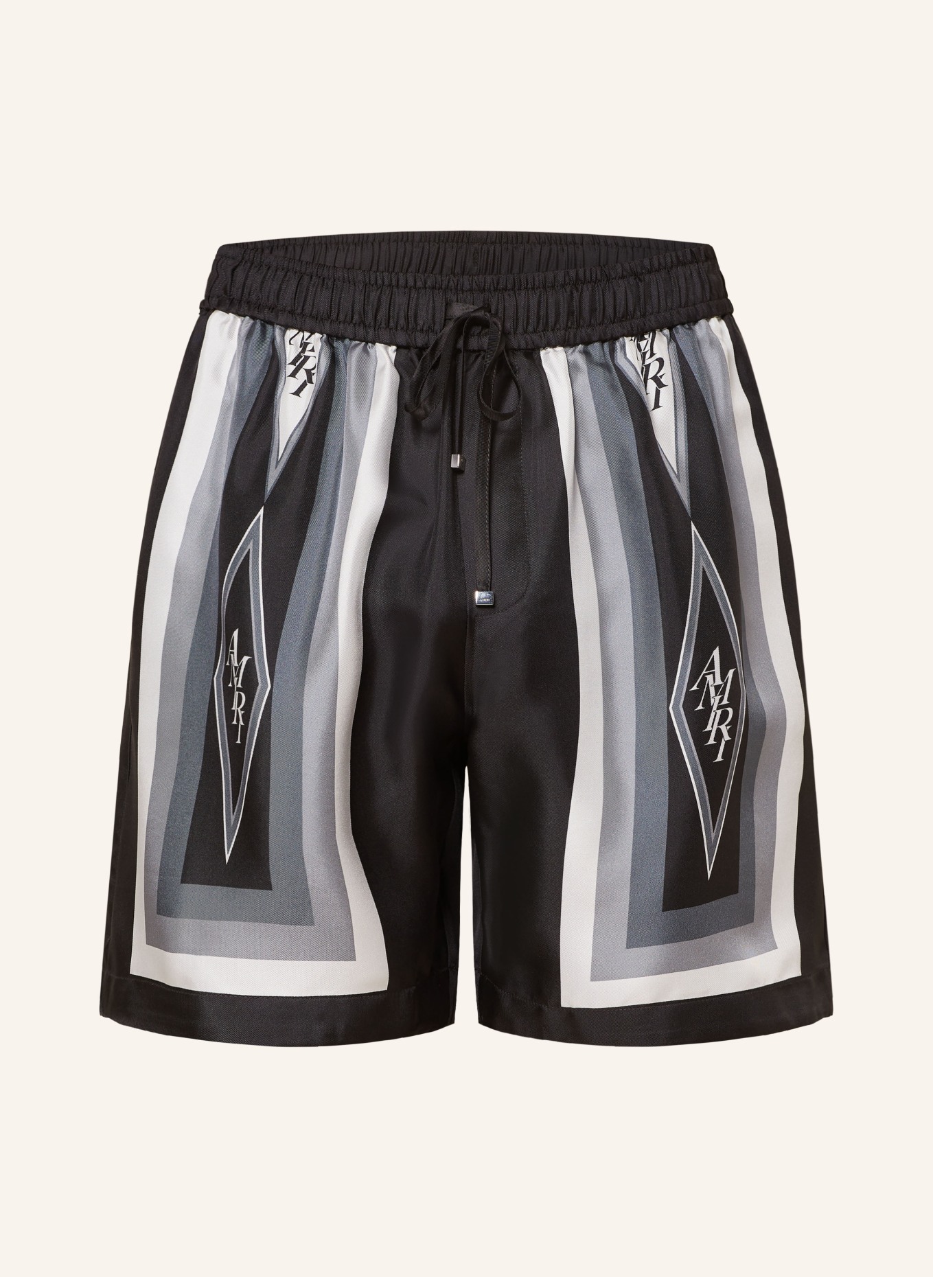 AMIRI Silk shorts, Color: BLACK/ DARK GRAY/ WHITE (Image 1)