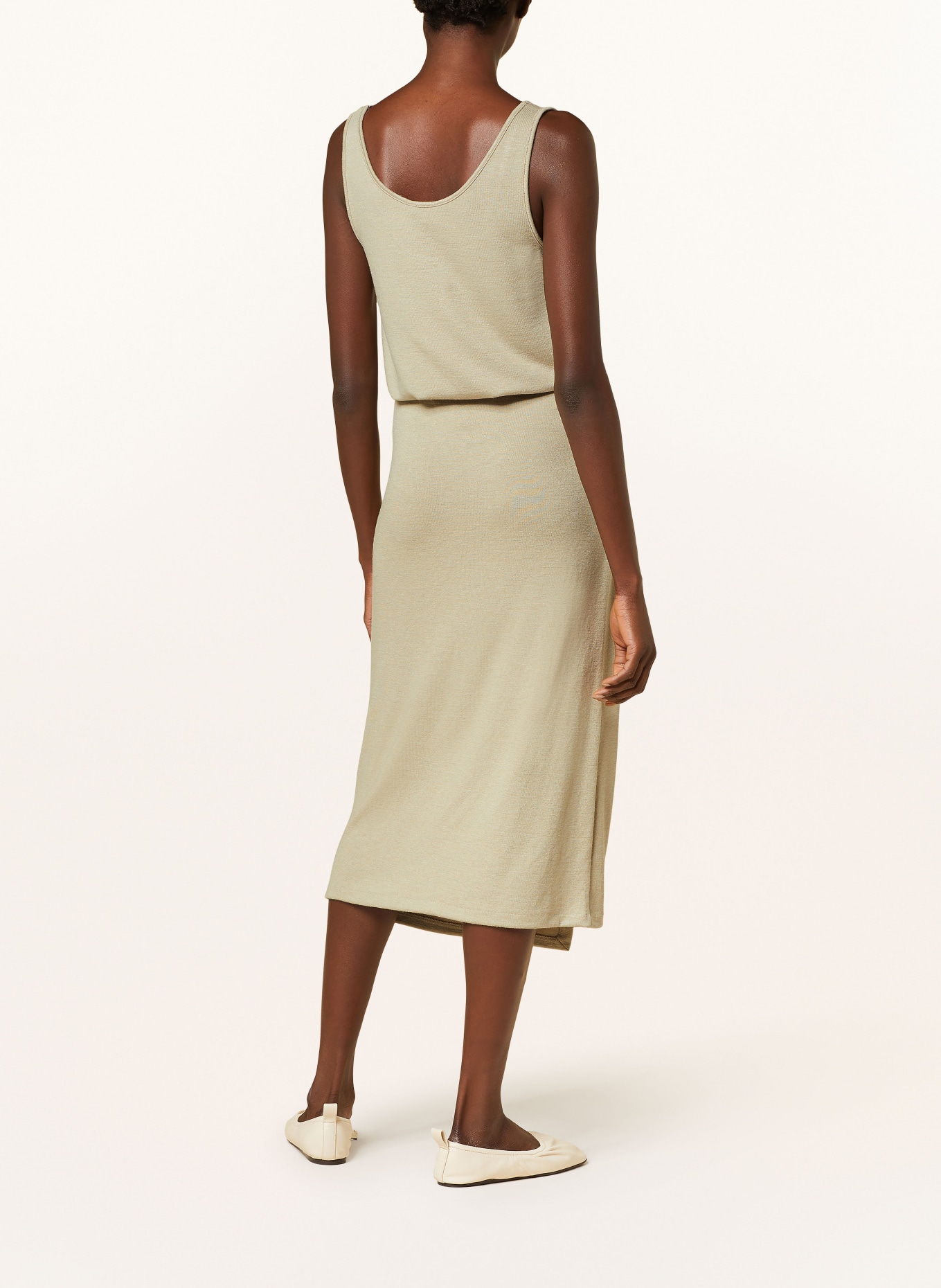 VINCE Knit skirt made of linen, Color: LIGHT YELLOW (Image 3)