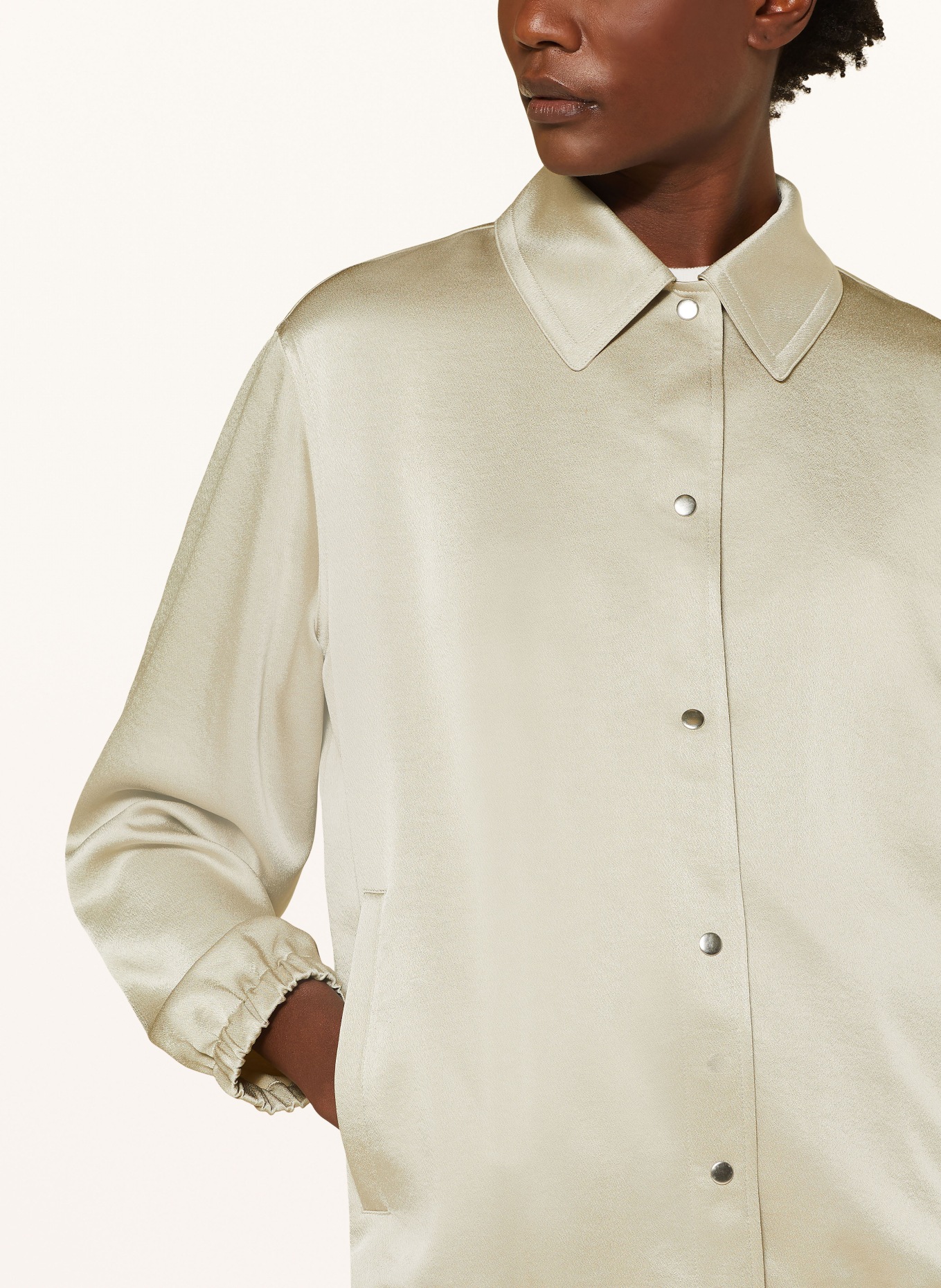 VINCE Satin blouse, Color: LIGHT BROWN (Image 4)
