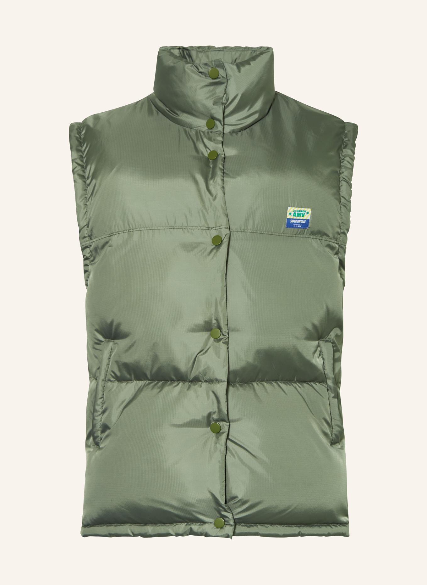 American Vintage Quilted vest ZIDIBAY, Color: KHAKI (Image 1)