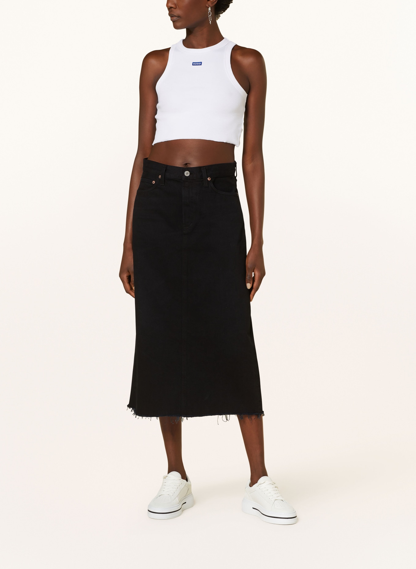 AGOLDE Denim skirt DELLA, Color: BLACK (Image 2)