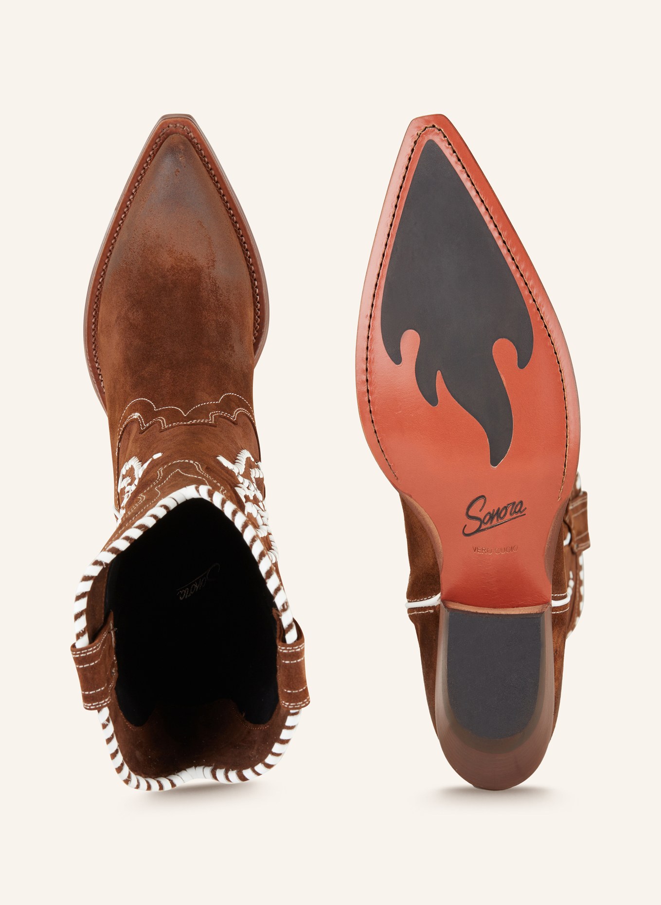 SONORA Kovbojské boty SANTA FE TWIST, Barva: HNĚDÁ/ BÍLÁ (Obrázek 5)