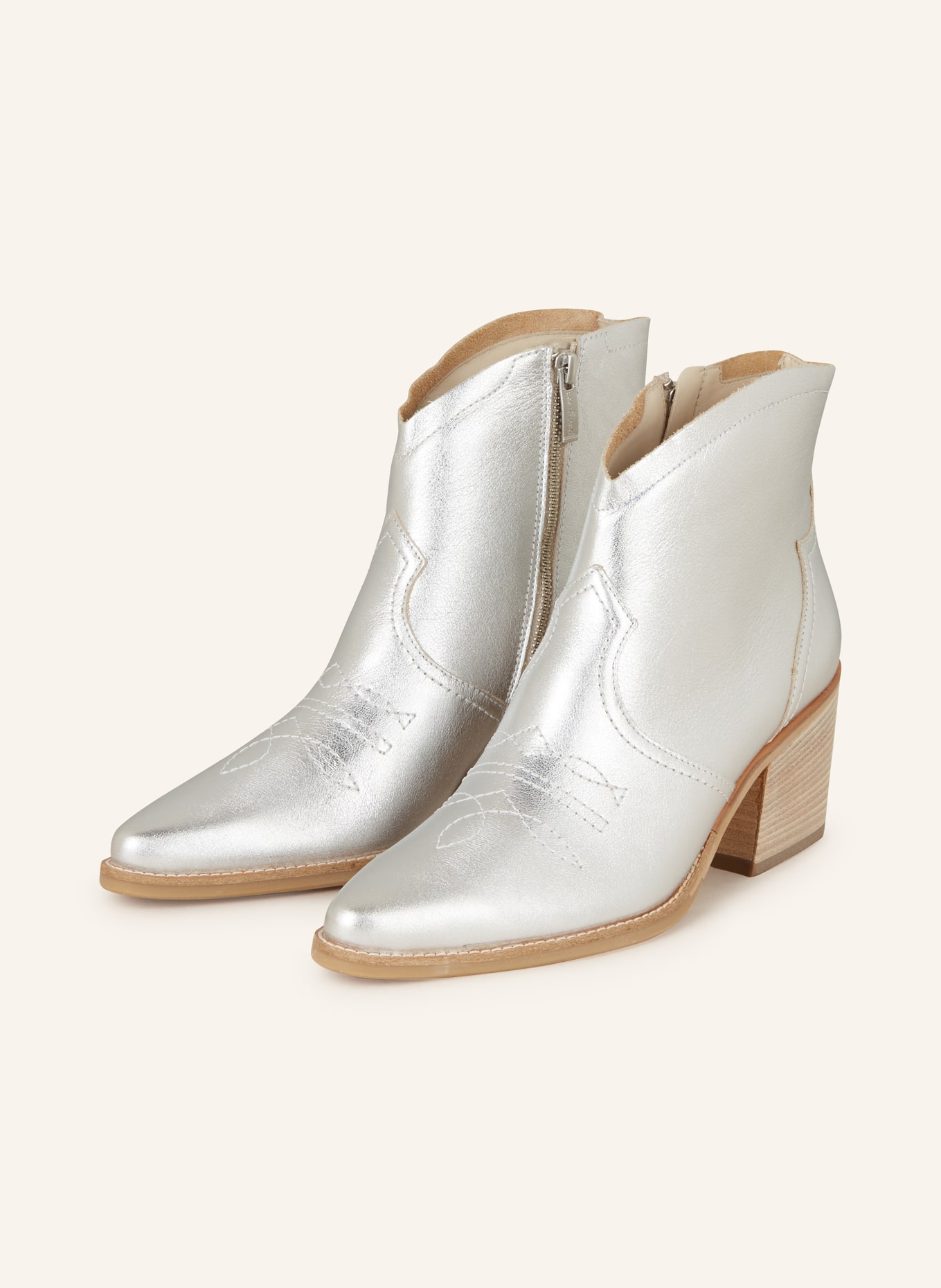 paul green Cowboy boots, Color: SILVER (Image 1)