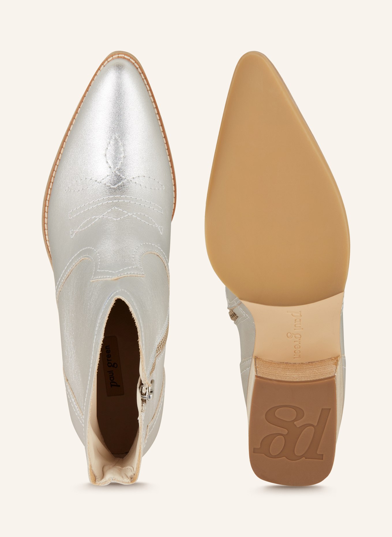 paul green Cowboy boots, Color: SILVER (Image 6)