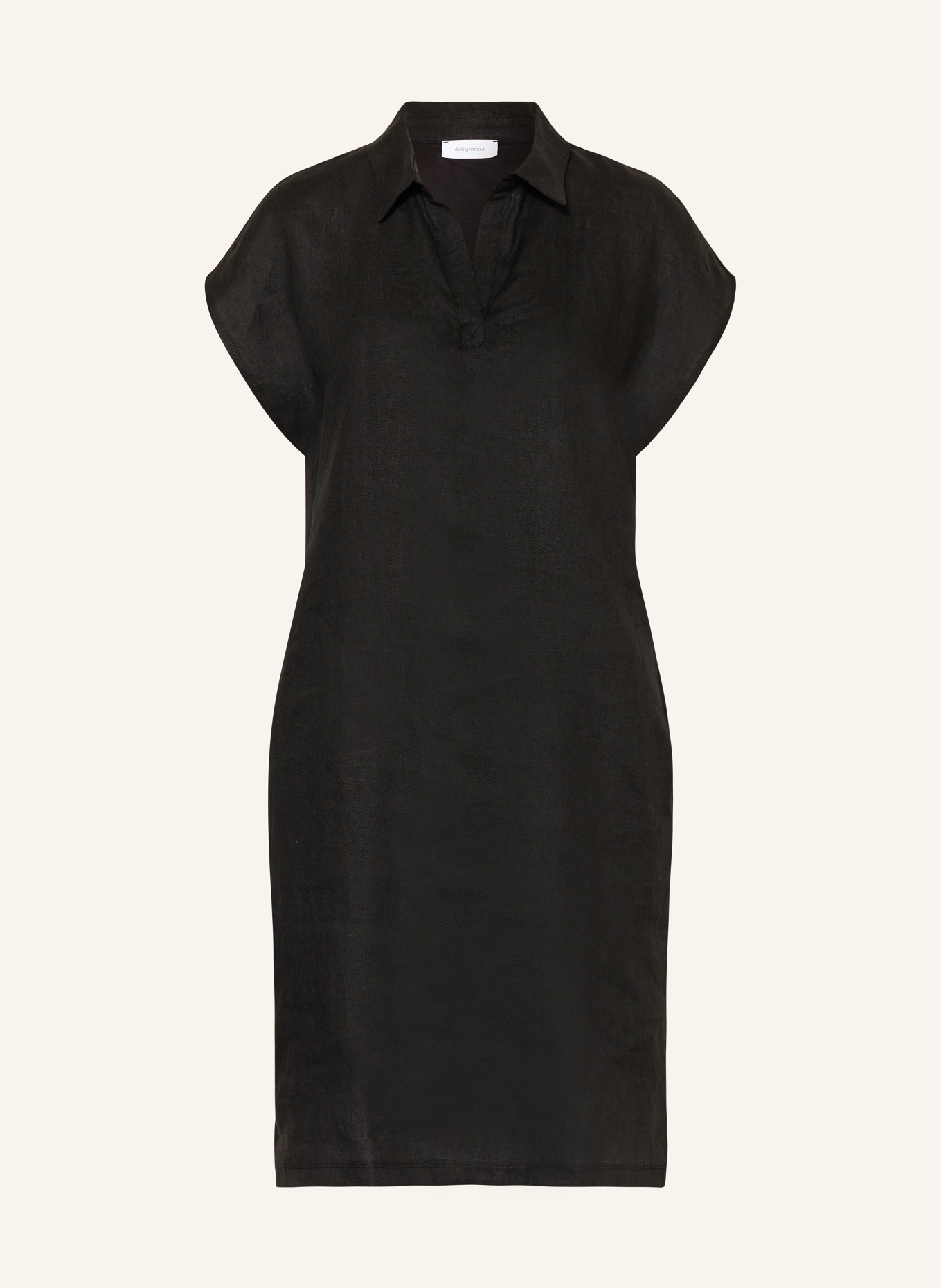 darling harbour Polo dress in mixed materials, Color: BLACK (Image 1)