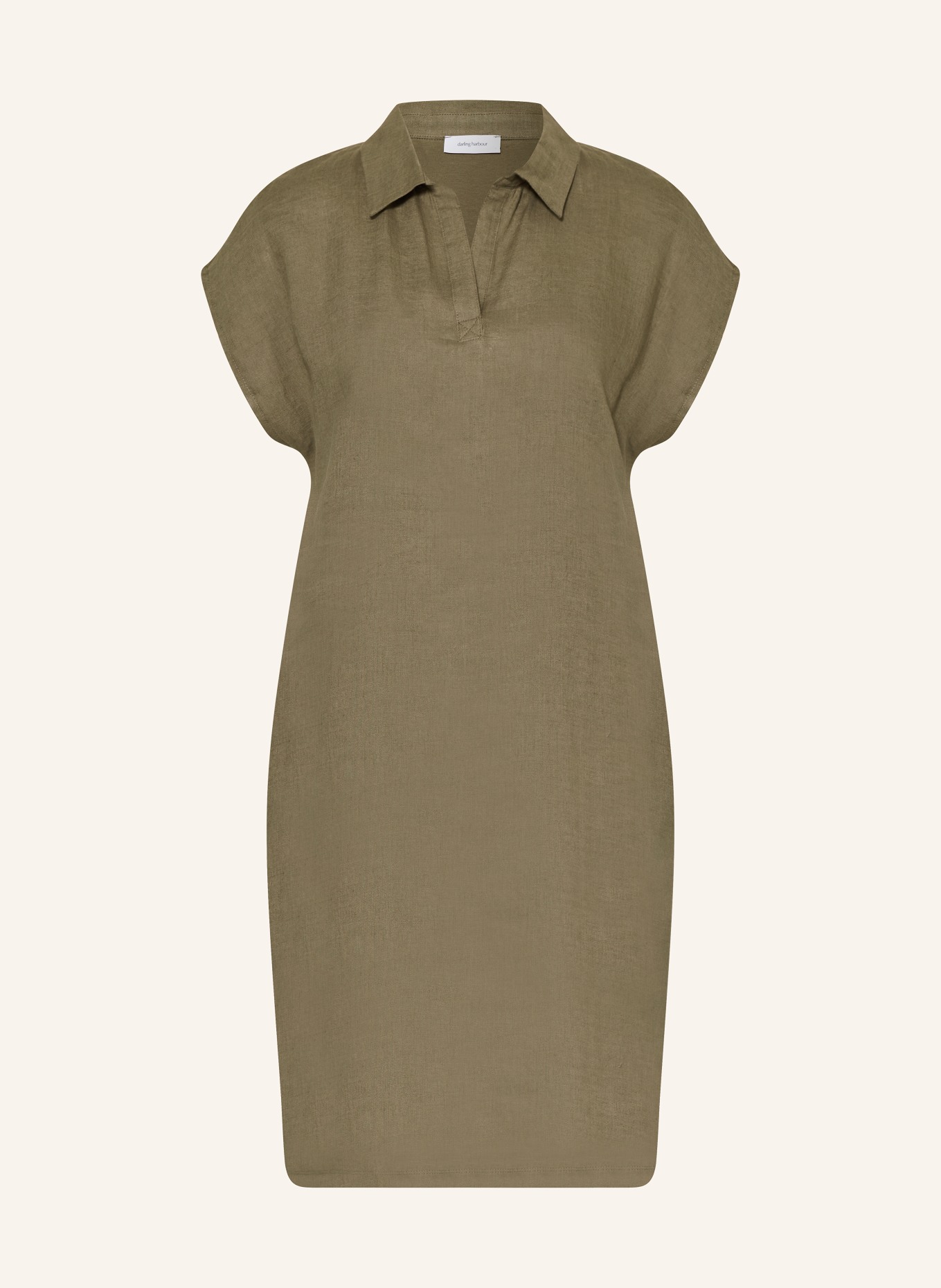 darling harbour Polo šaty ze směsi materiálů: KHAKI
