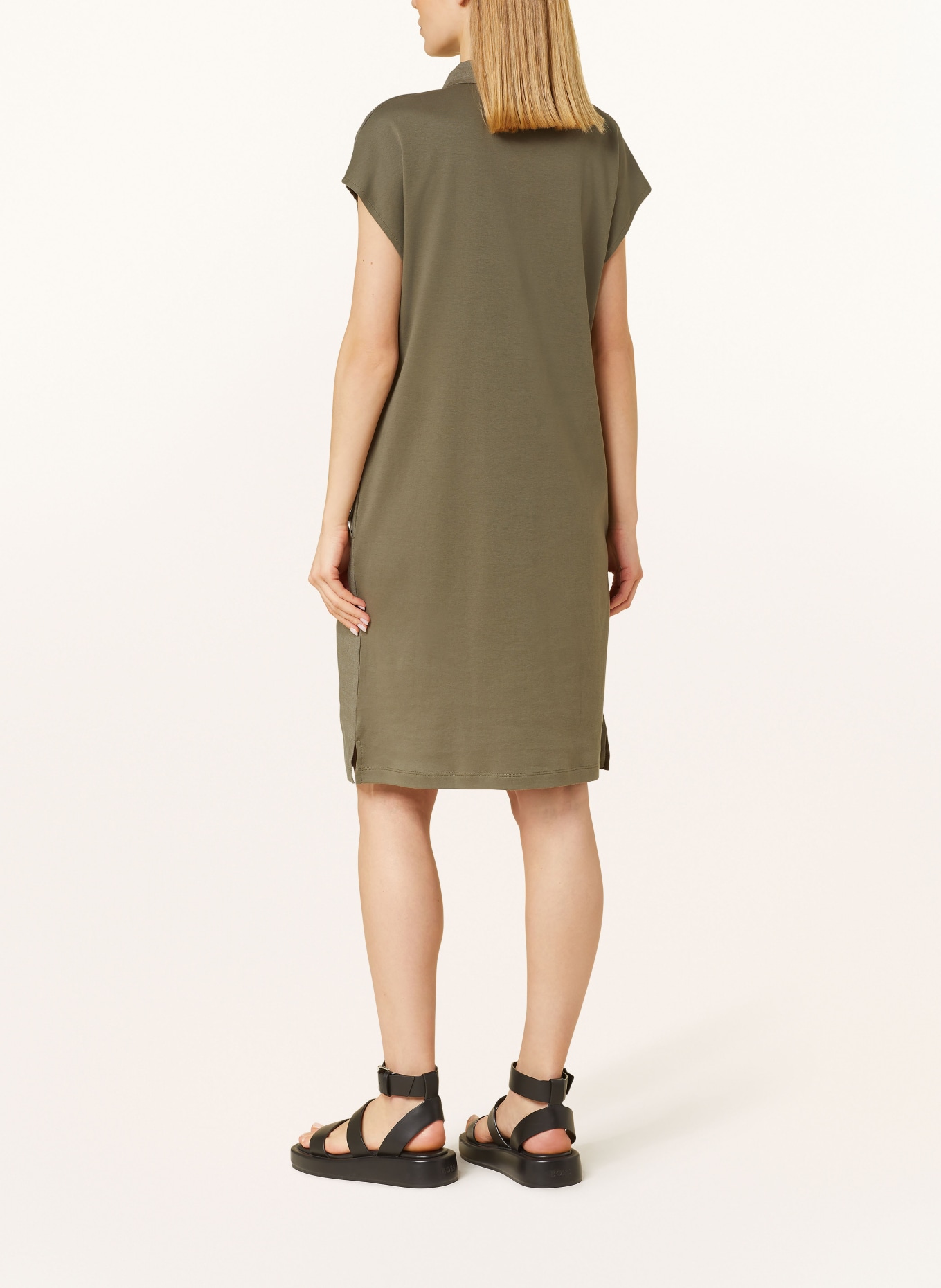 darling harbour Polo šaty ze směsi materiálů: KHAKI