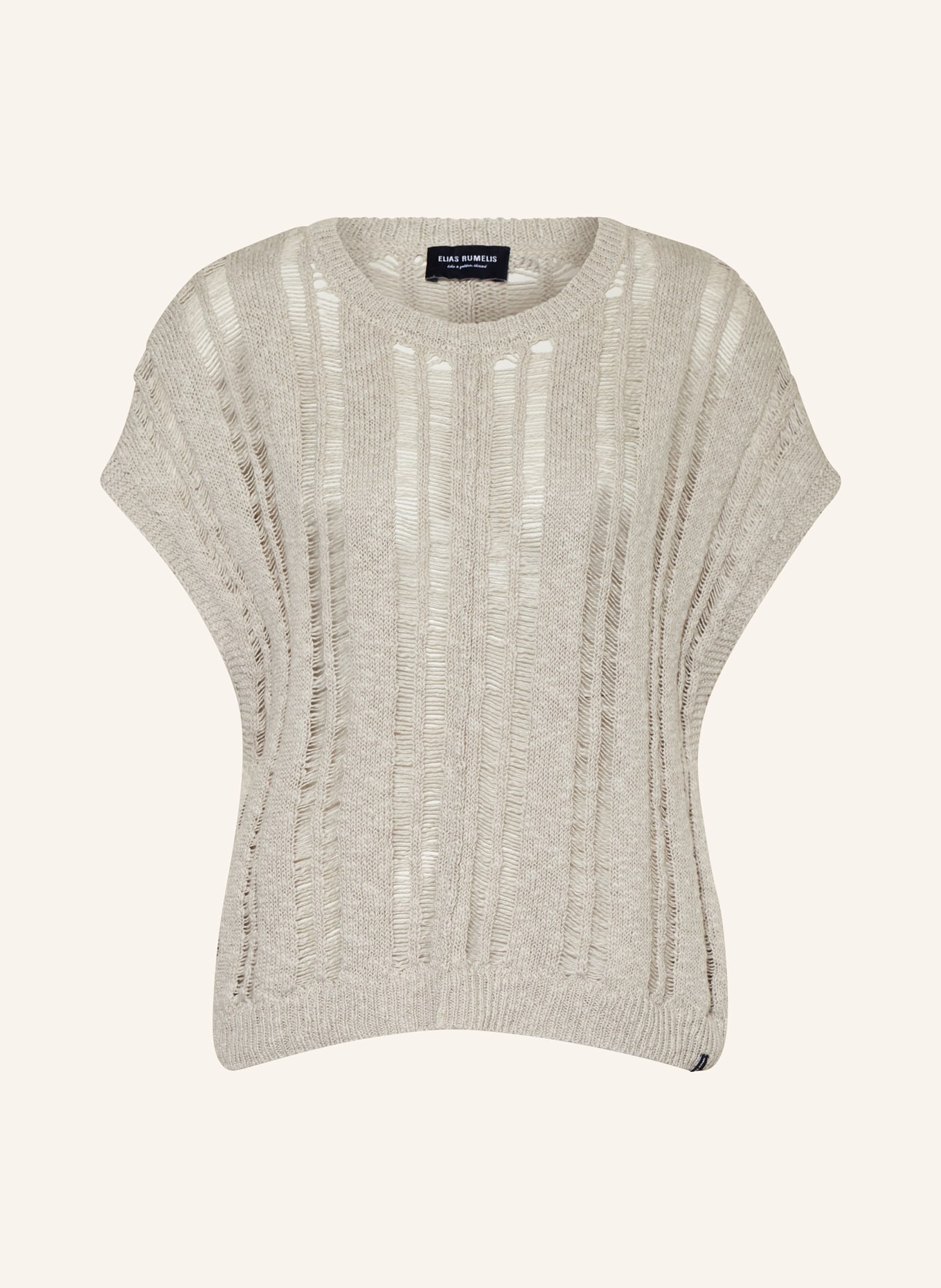 ELIAS RUMELIS Sweater vest ERAURELIE with linen, Color: TAUPE (Image 1)