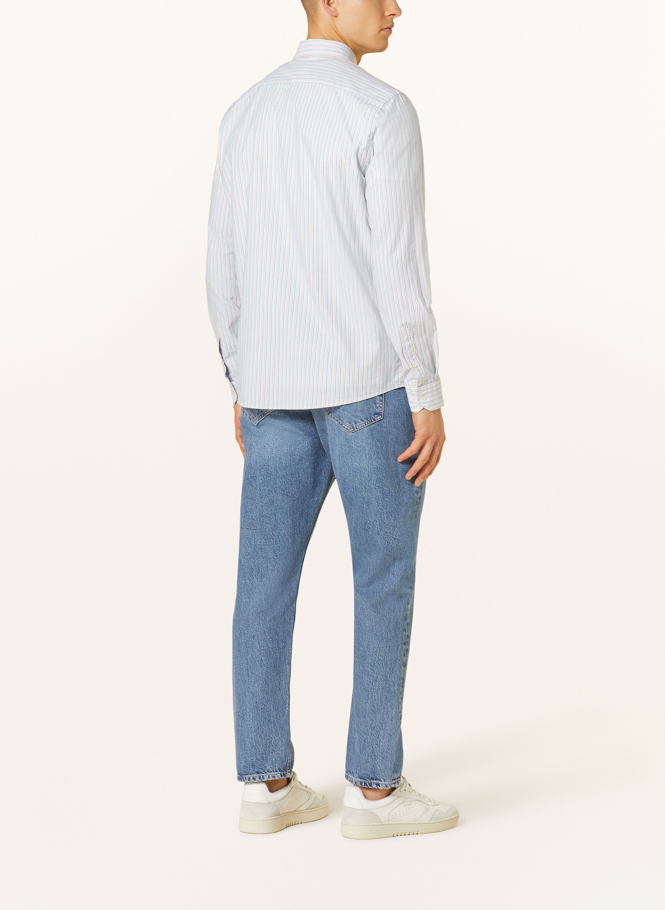 MAERZ MUENCHEN Oxfordhemd Modern Fit, Farbe: HELLBLAU/ ORANGE/ GRÜN (Bild 3)