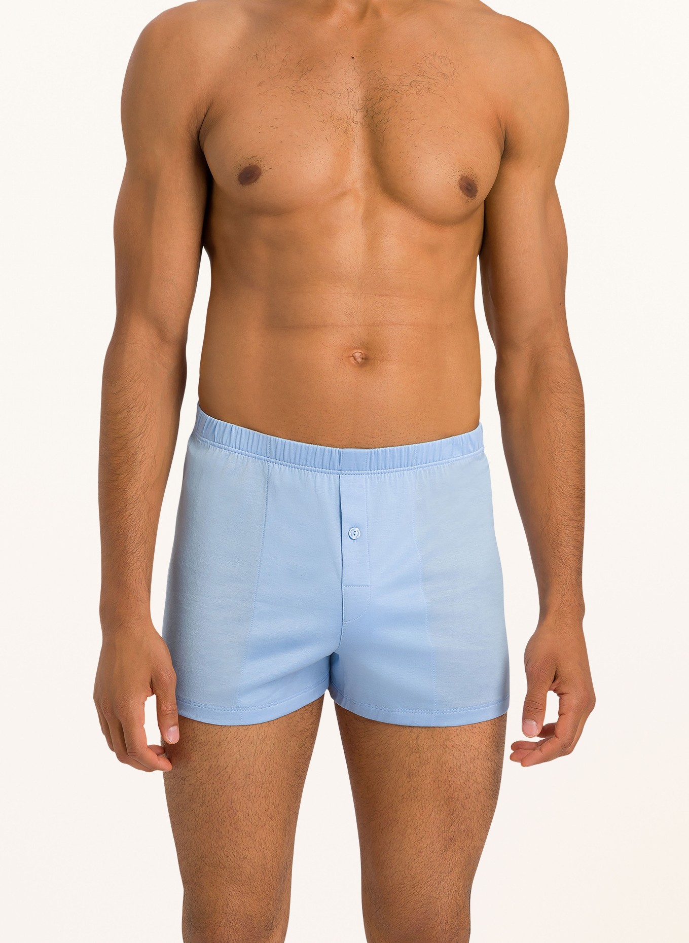 HANRO Boxer shorts COTTON SPORTY, Color: LIGHT BLUE (Image 2)