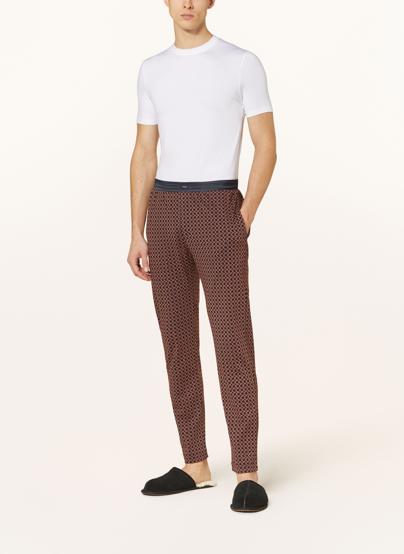 mey Pajama pants series FARUM, Color: BLACK/ DARK ORANGE/ PINK (Image 2)