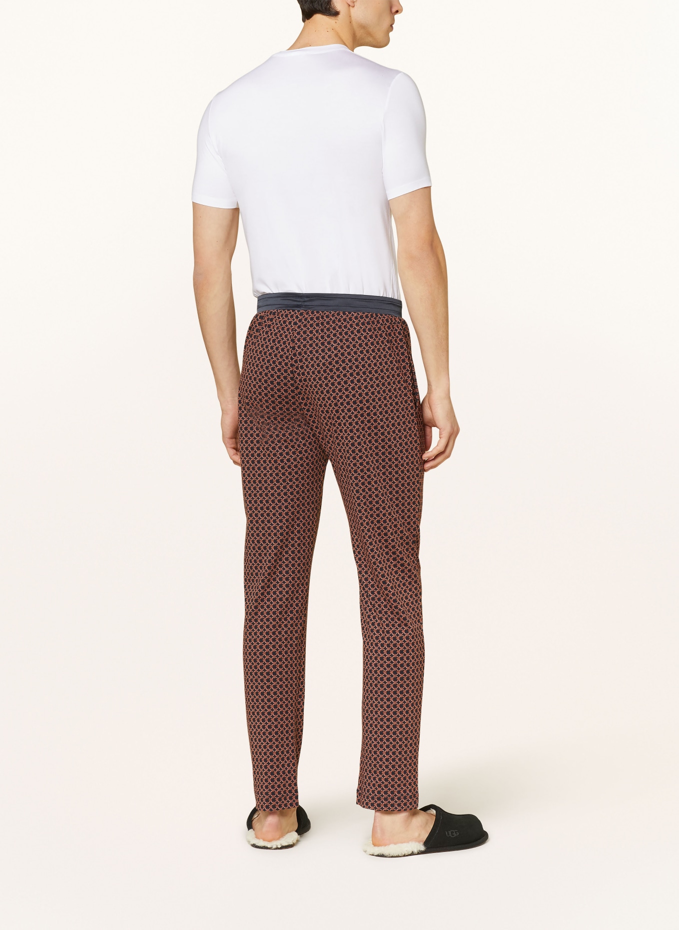 mey Pajama pants series FARUM, Color: BLACK/ DARK ORANGE/ PINK (Image 3)