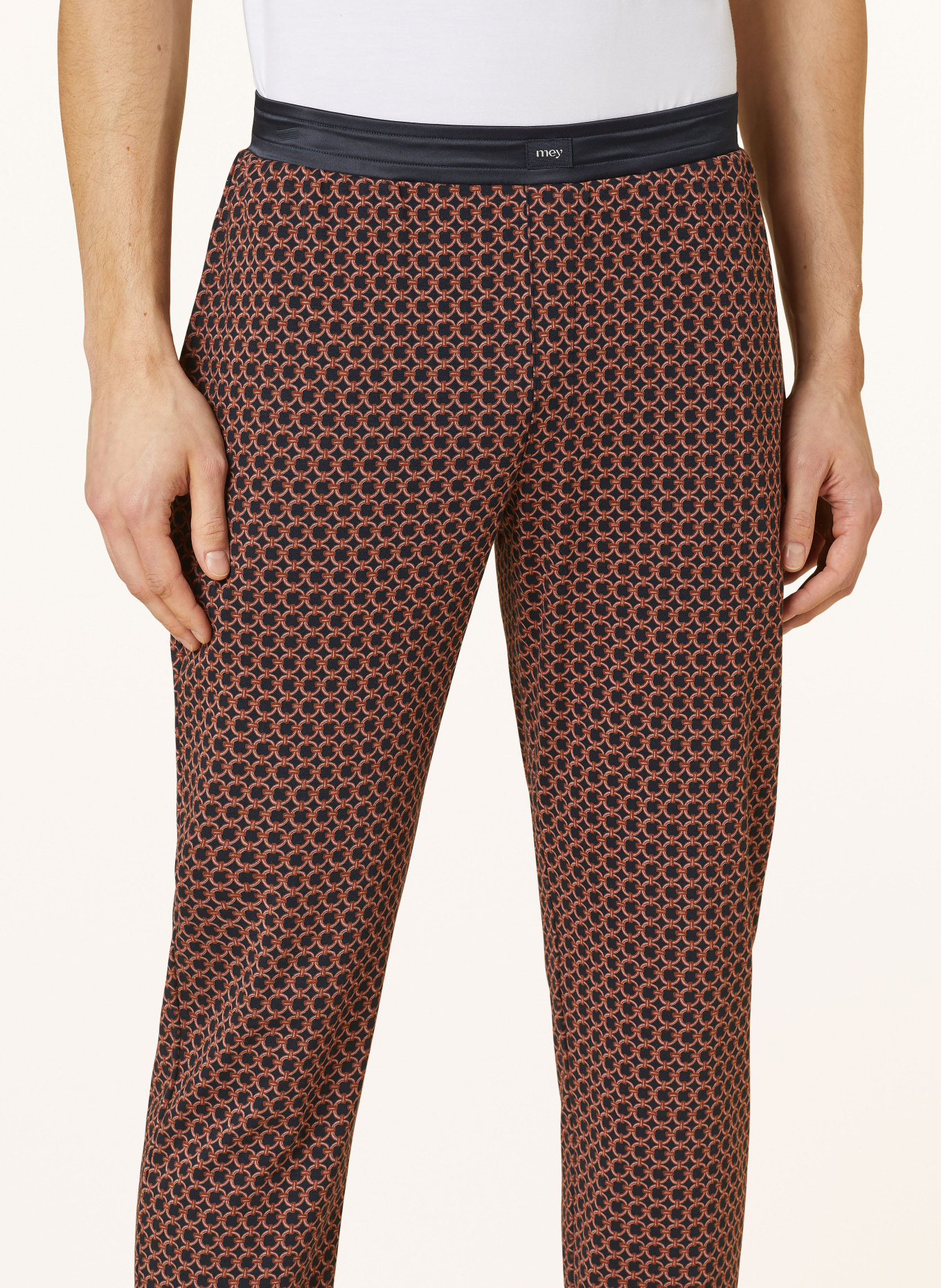 mey Pajama pants series FARUM, Color: BLACK/ DARK ORANGE/ PINK (Image 5)