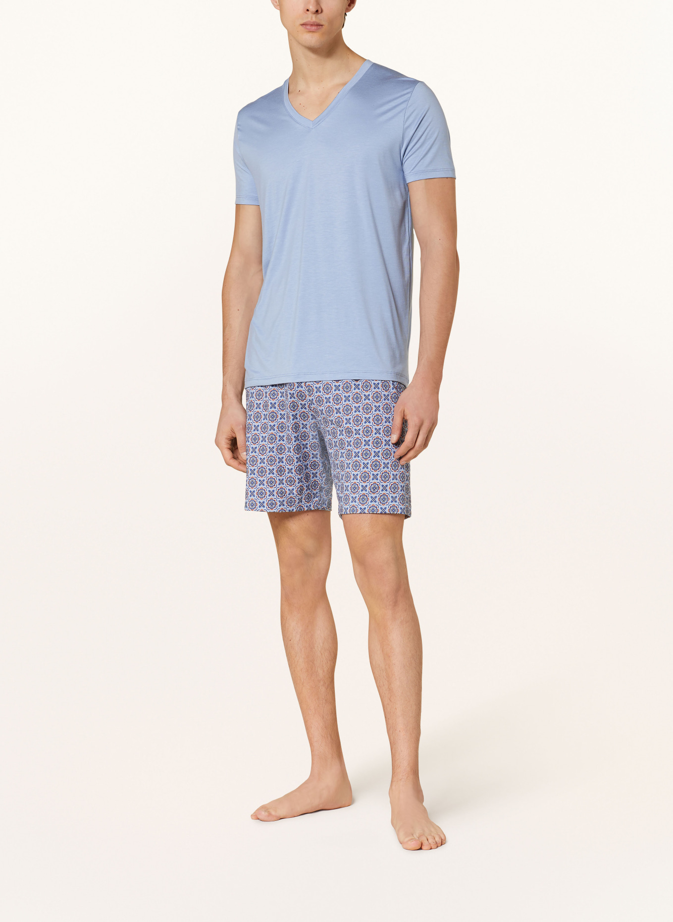 mey Pajama shirt series SELECTION, Color: LIGHT BLUE (Image 2)