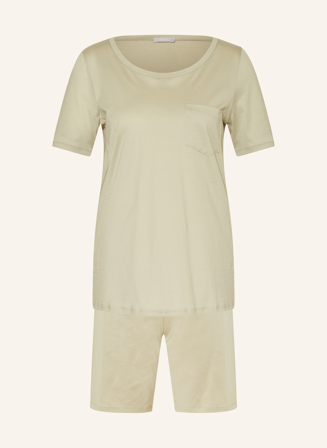 HANRO Shorty pajamas COTTON DELUXE, Color: LIGHT GREEN (Image 1)