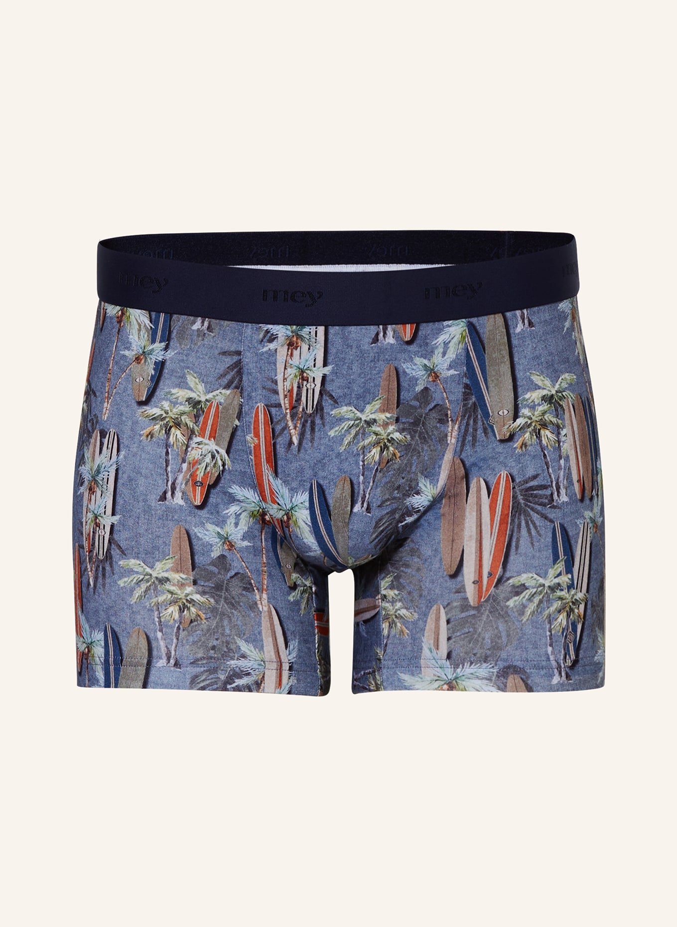 mey Boxer shorts series SURFER PARADISE, Color: BLUE/ GREEN/ DARK ORANGE (Image 1)