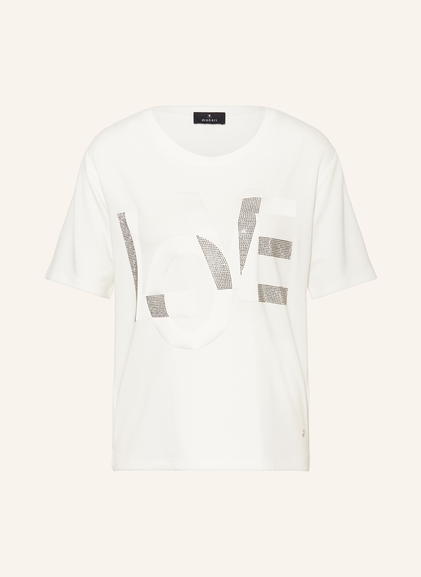 monari T-shirt with decorative gems, Color: WHITE (Image 1)