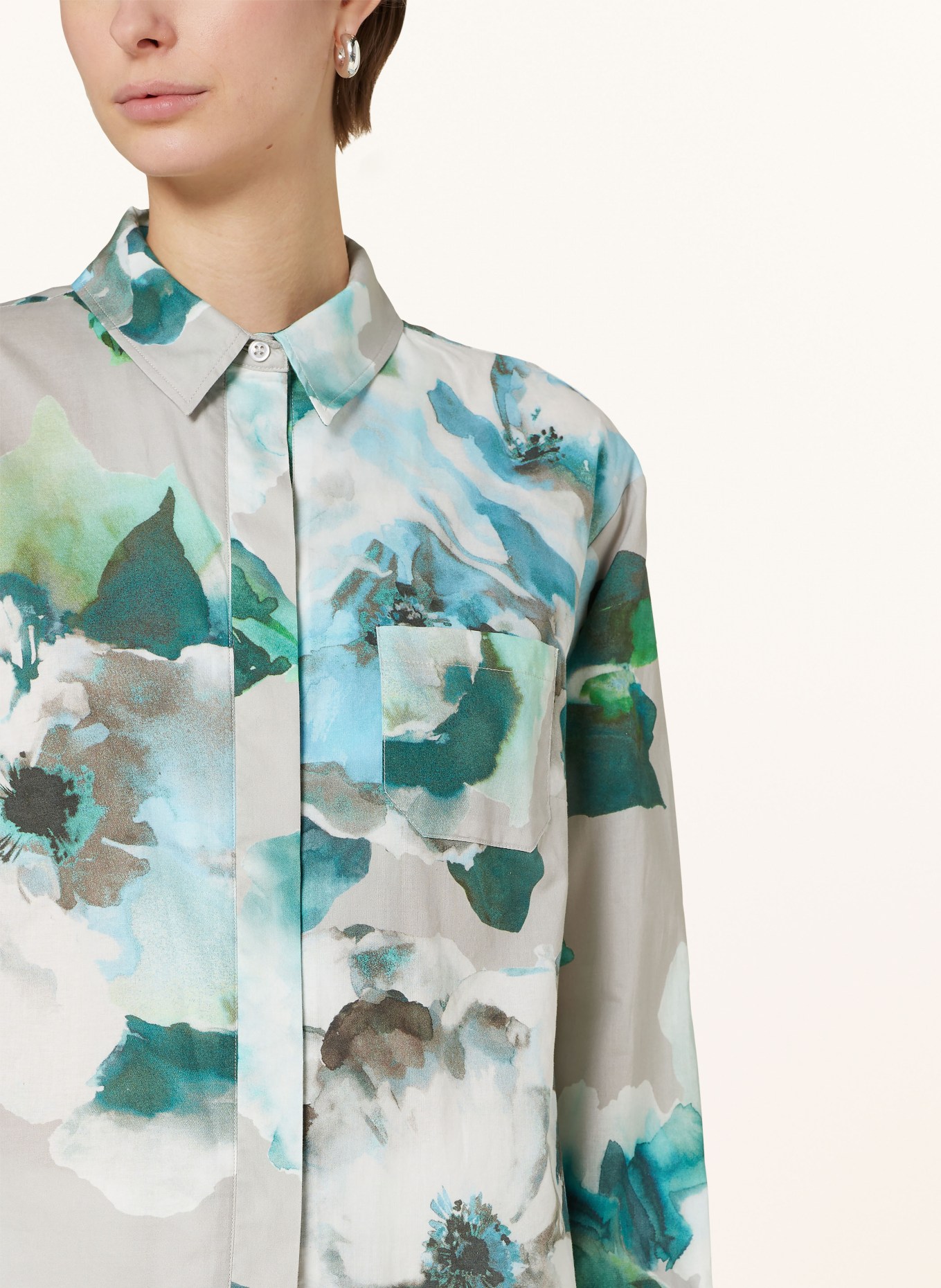 monari Shirt blouse, Color: MINT/ LIGHT BLUE/ LIGHT GRAY (Image 4)