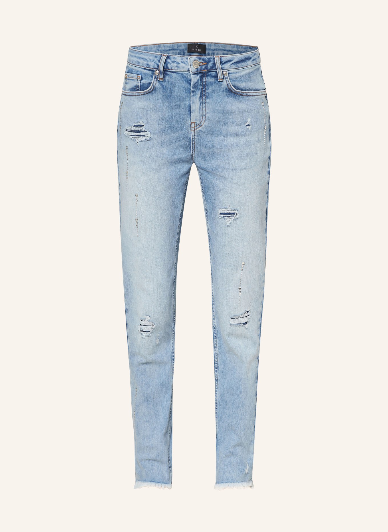 monari Jeans mit Schmucksteinen, Farbe: 750 jeans (Bild 1)