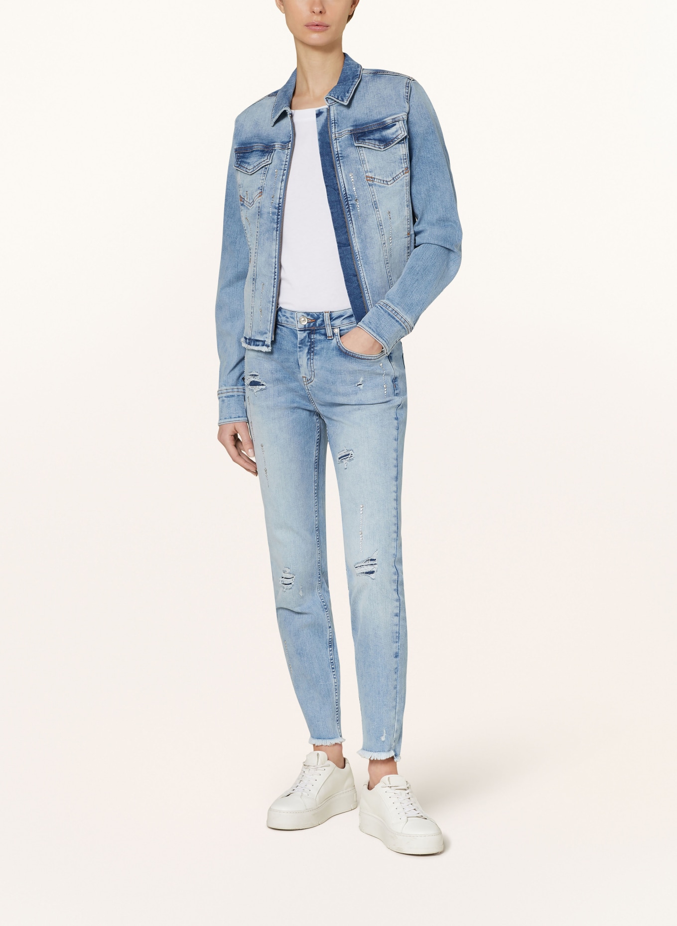 monari Jeans mit Schmucksteinen, Farbe: 750 jeans (Bild 2)