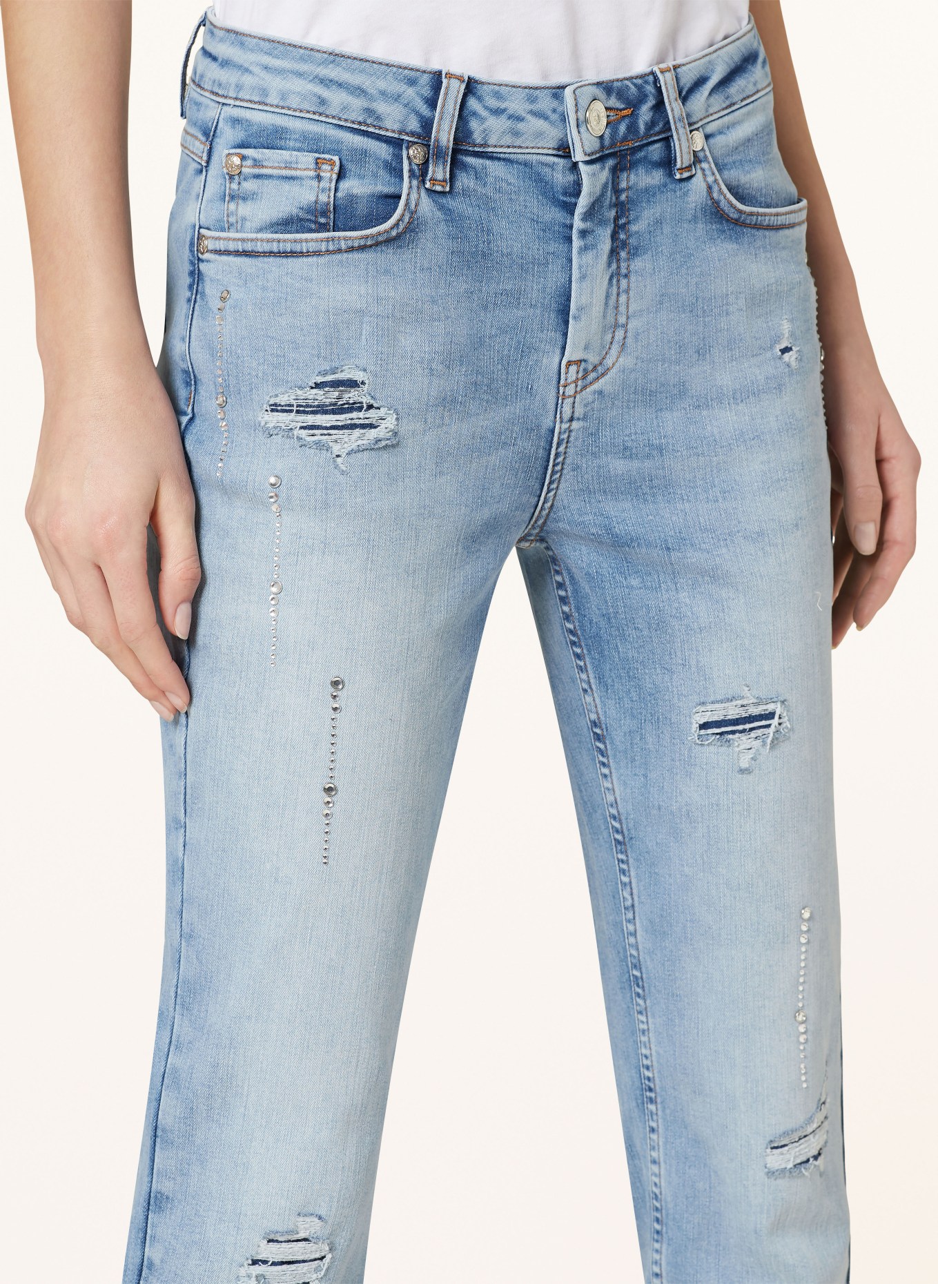 monari Jeans mit Schmucksteinen, Farbe: 750 jeans (Bild 5)