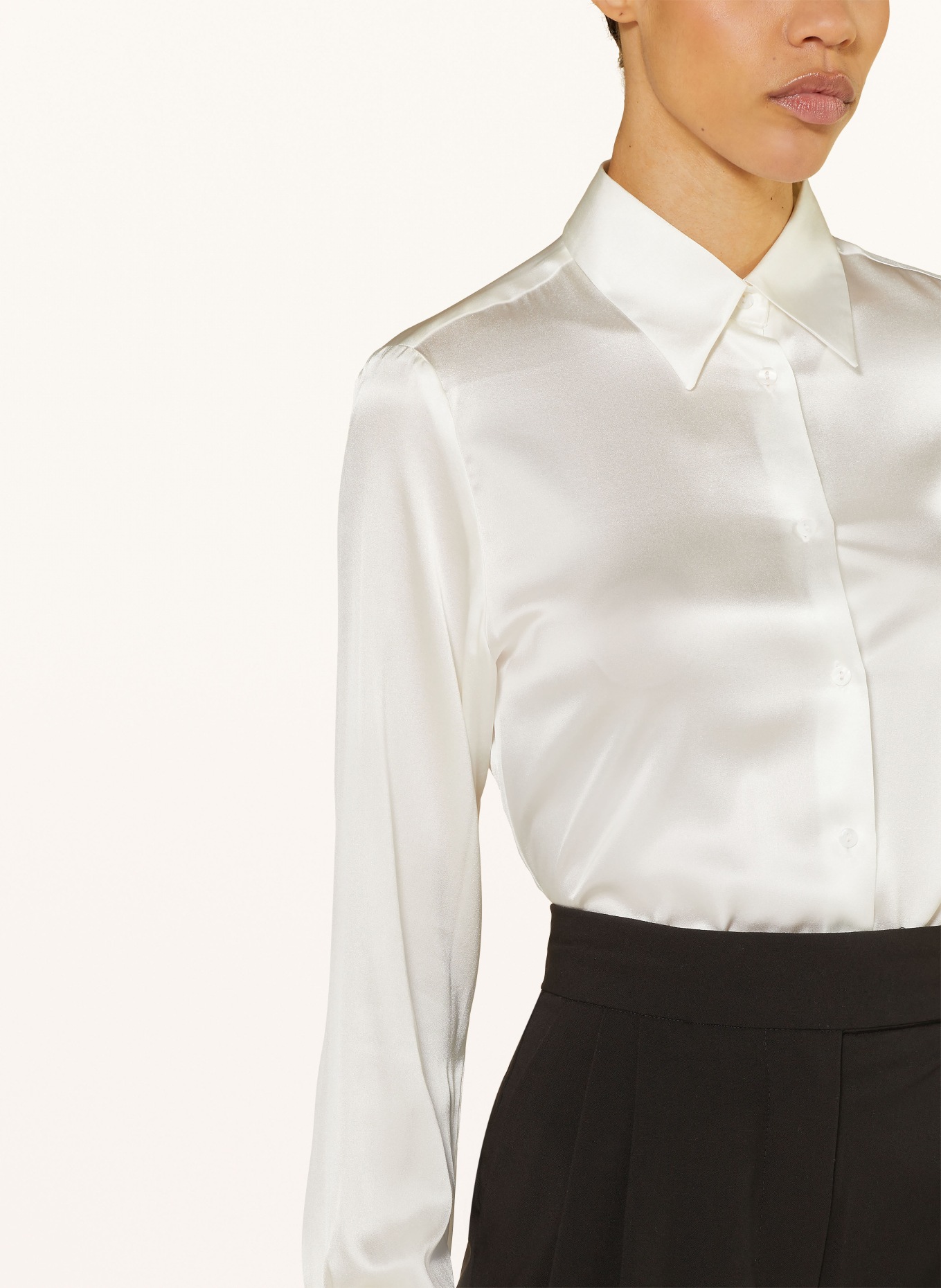 Sophie Shirt blouse METTA in silk, Color: ECRU (Image 4)