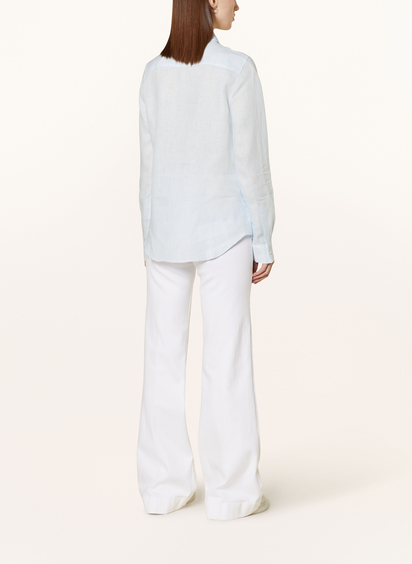 Sophie Shirt blouse MAGETTA in linen, Color: LIGHT BLUE/ WHITE (Image 3)