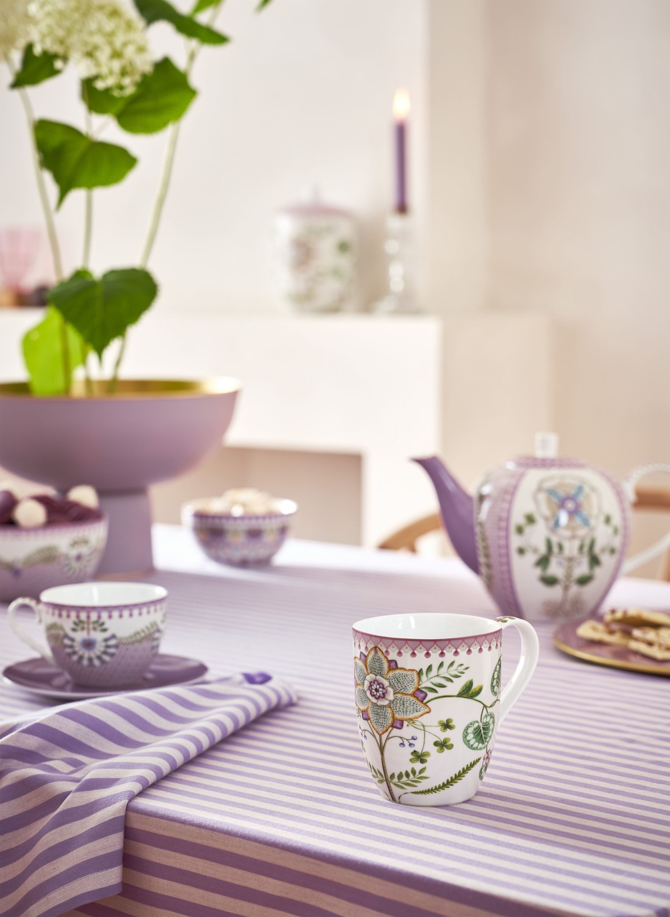 PIP studio Set LOTUS: Mug, breakfast plate and bowl, Color: Lily&Lotus (Image 7)