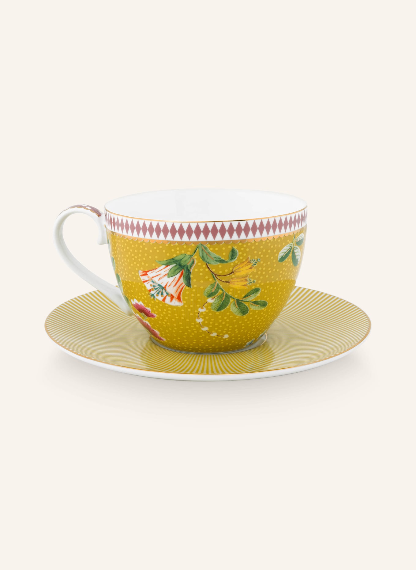 PIP studio 2er-Set Kaffeetassen JOLIE mit Untertassen, Farbe: YELLOW (Bild 2)