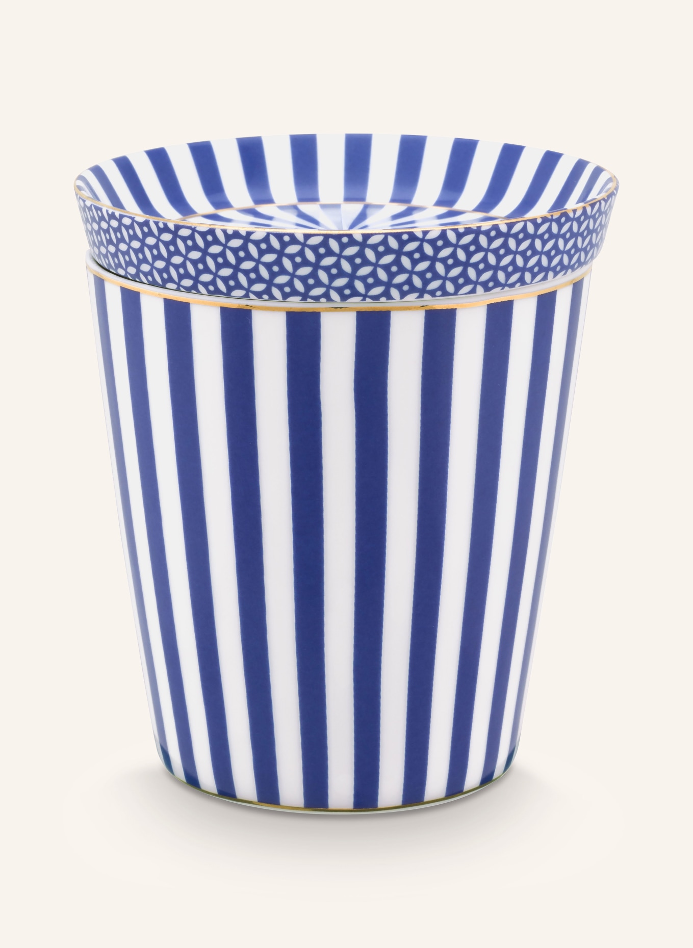 PIP studio Set ROYAL STRIPES: Becher und Teebeutelablage, Farbe: DUNKELBLAU/ WEISS/ GOLD (Bild 2)