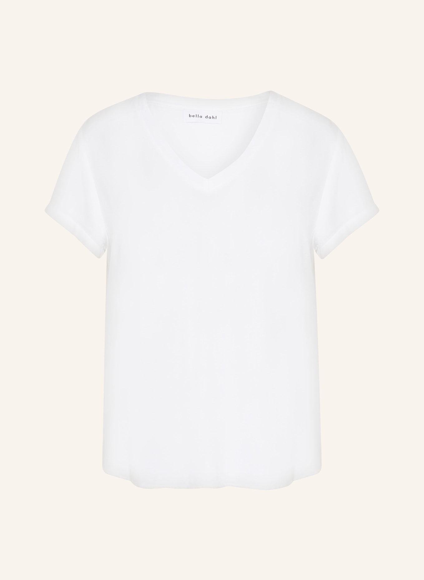 bella dahl T-shirt in mixed materials, Color: WHITE (Image 1)