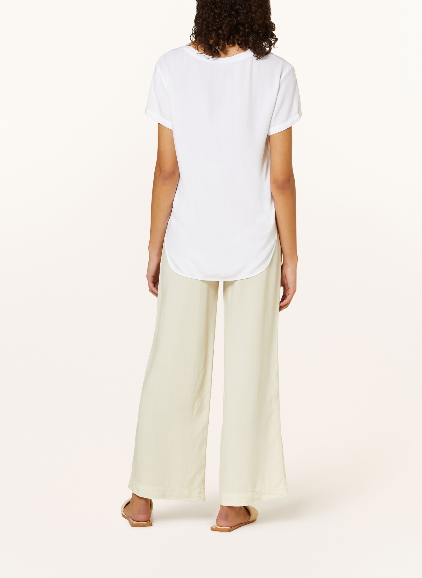 bella dahl T-shirt in mixed materials, Color: WHITE (Image 3)