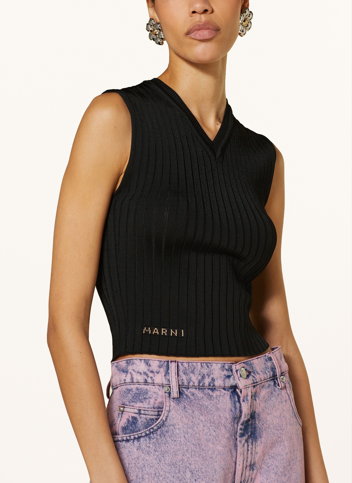 MARNI Knit top, Color: BLACK (Image 4)
