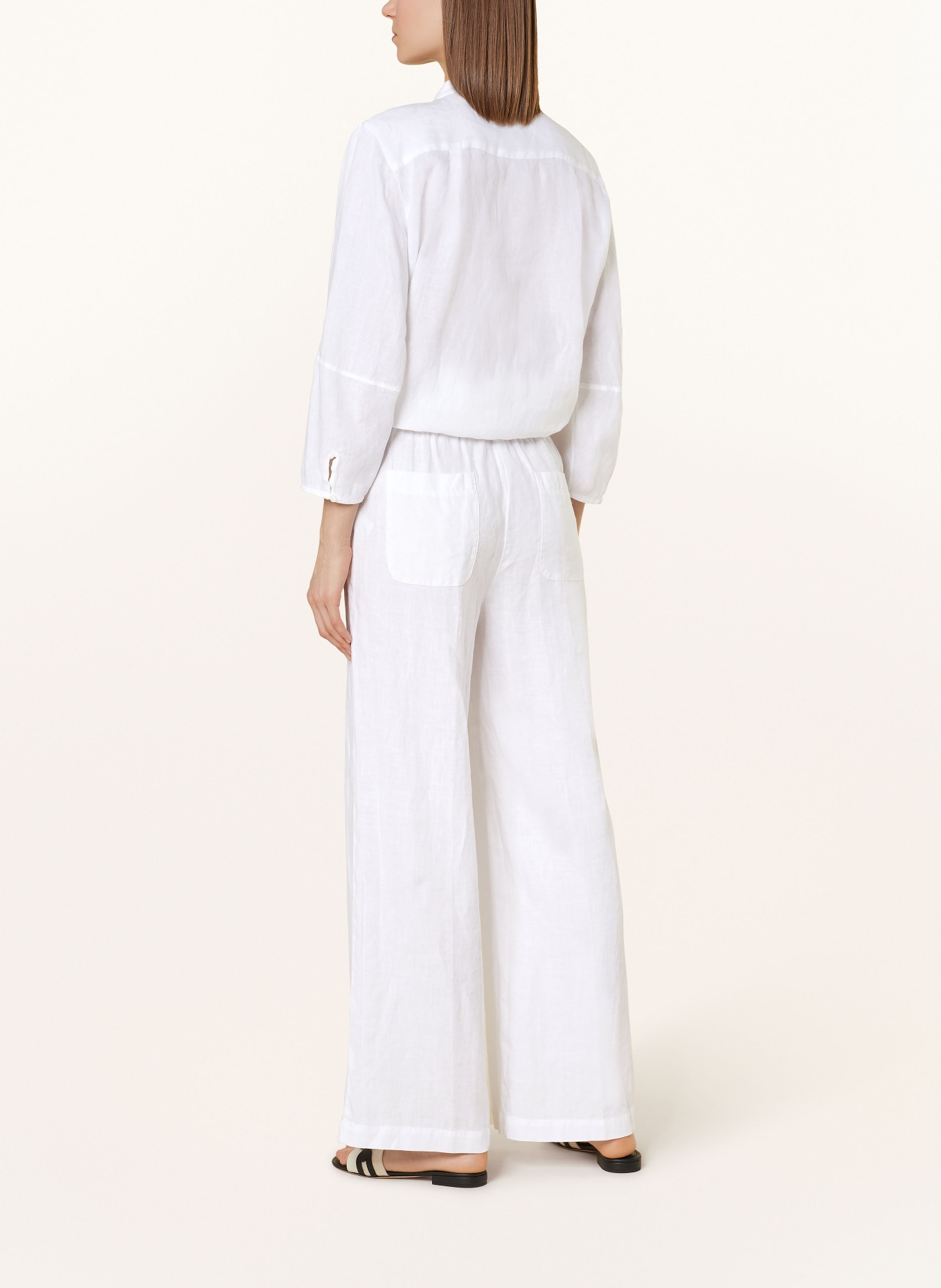 ROSSO35 Linen culottes, Color: WHITE (Image 3)