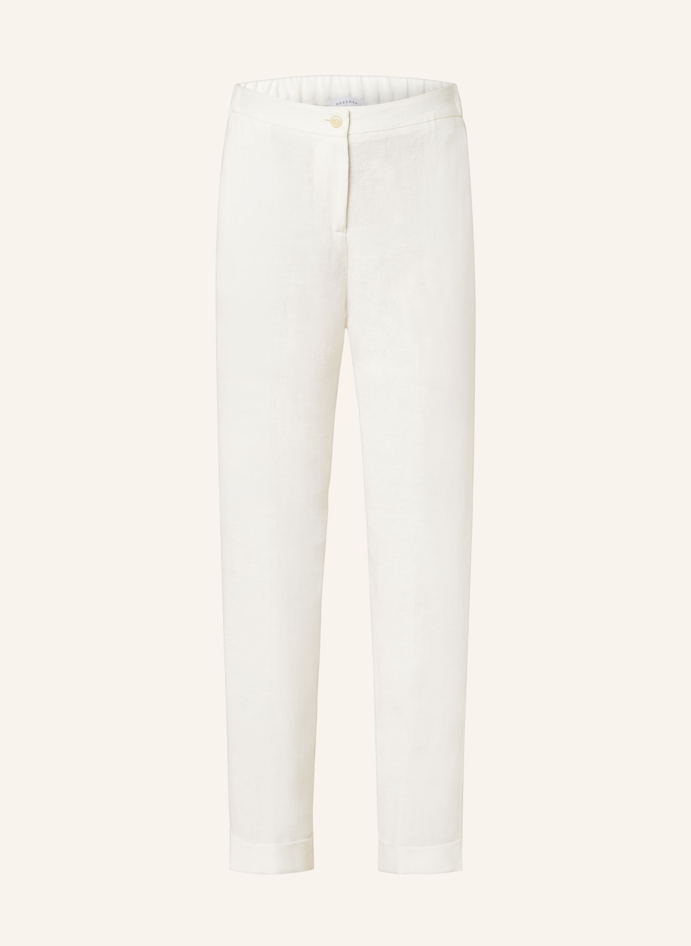 ROSSO35 Linen trousers, Color: ECRU (Image 1)