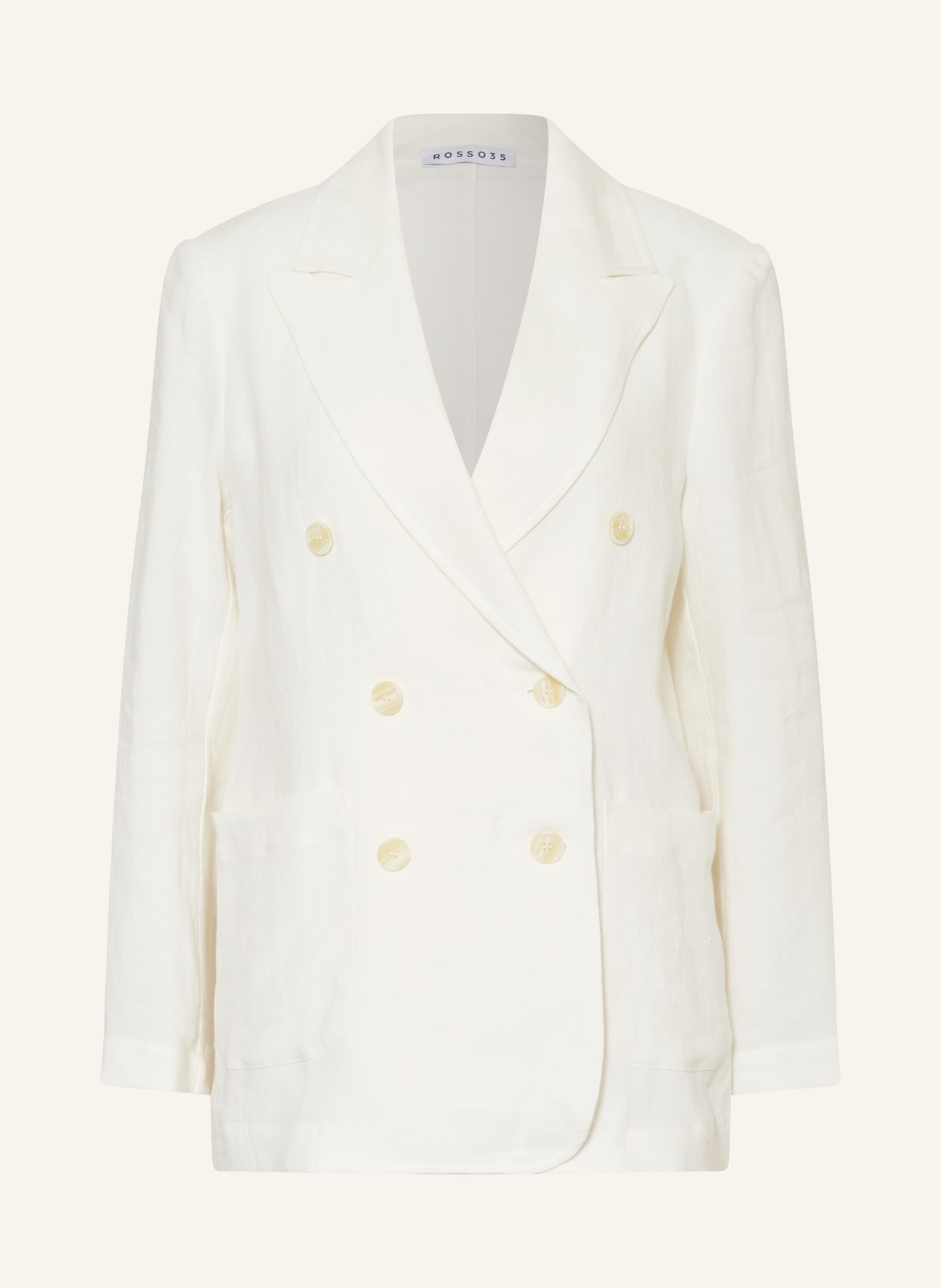ROSSO35 Linen blazer, Color: ECRU (Image 1)