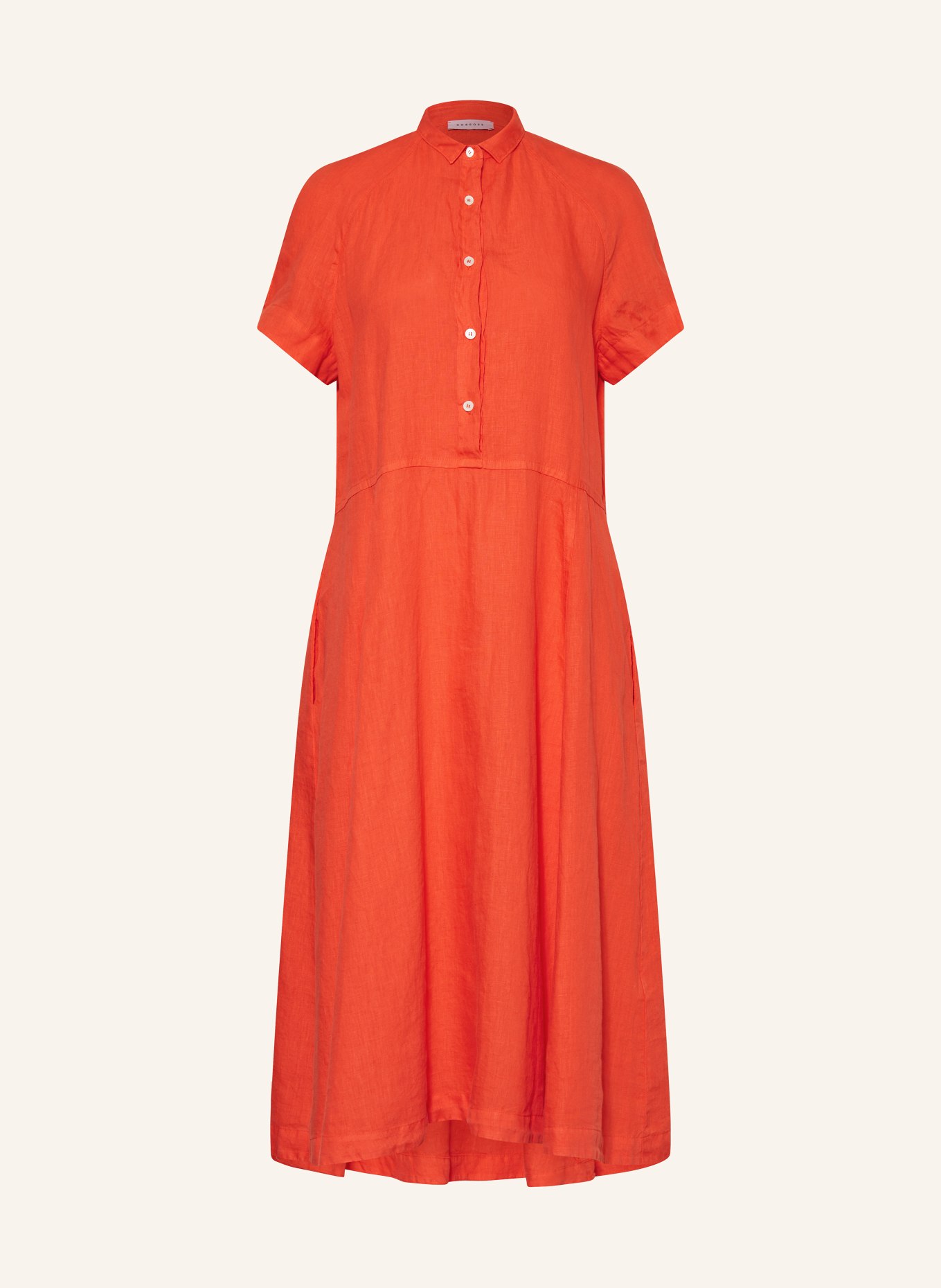 ROSSO35 Sukienka z lnu, Kolor: CZERWONY (Obrazek 1)