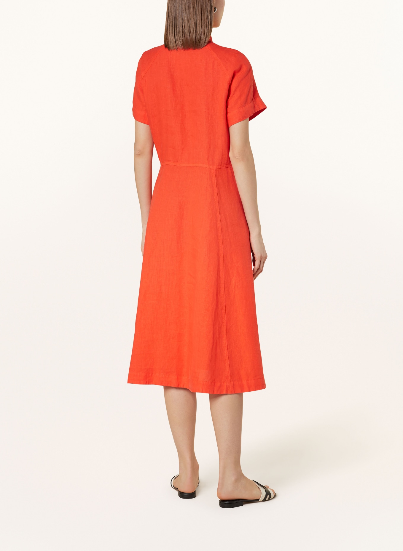 ROSSO35 Linen dress, Color: RED (Image 3)