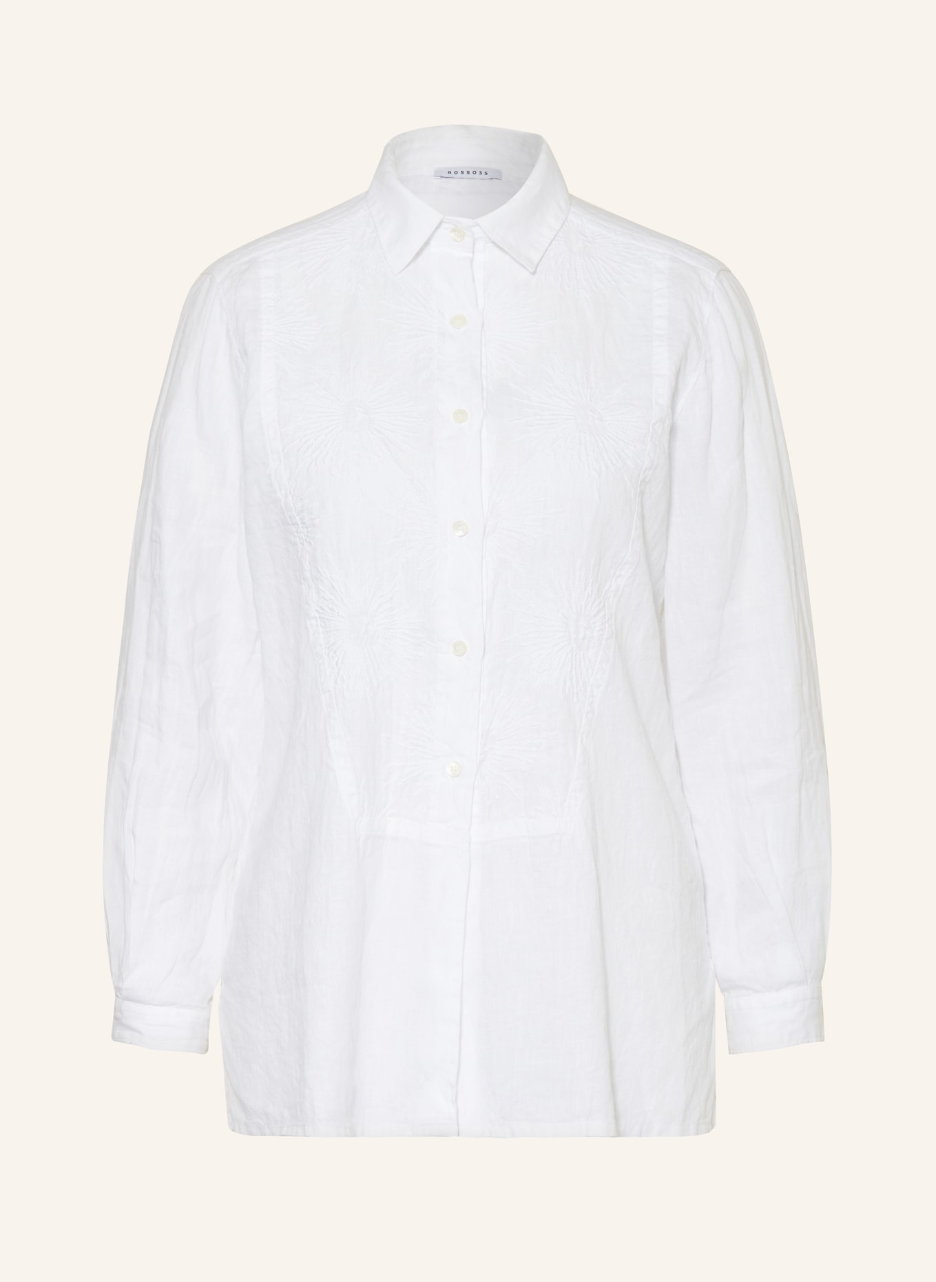 ROSSO35 Shirt blouse made of linen, Color: WHITE (Image 1)