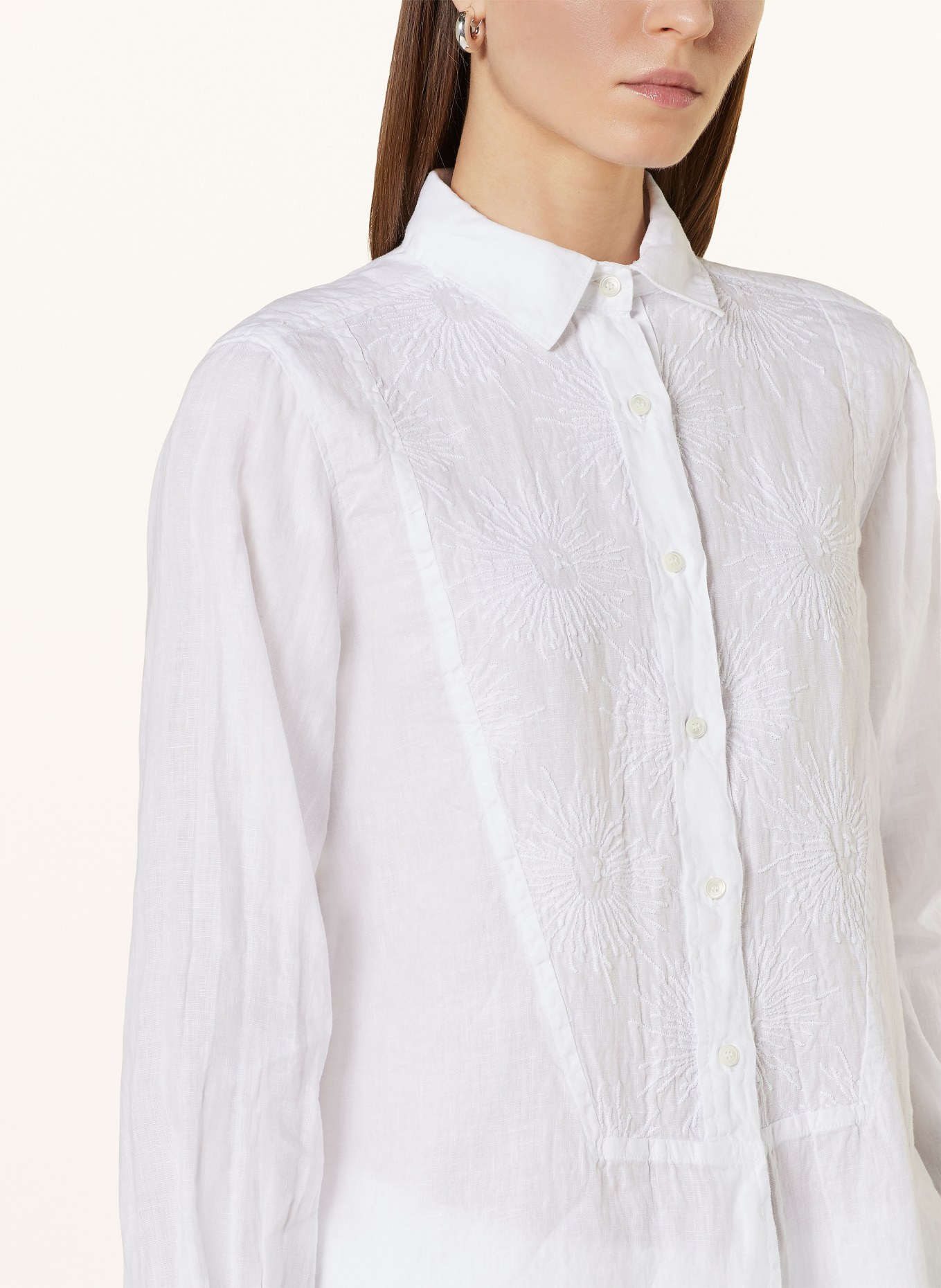 ROSSO35 Shirt blouse made of linen, Color: WHITE (Image 4)