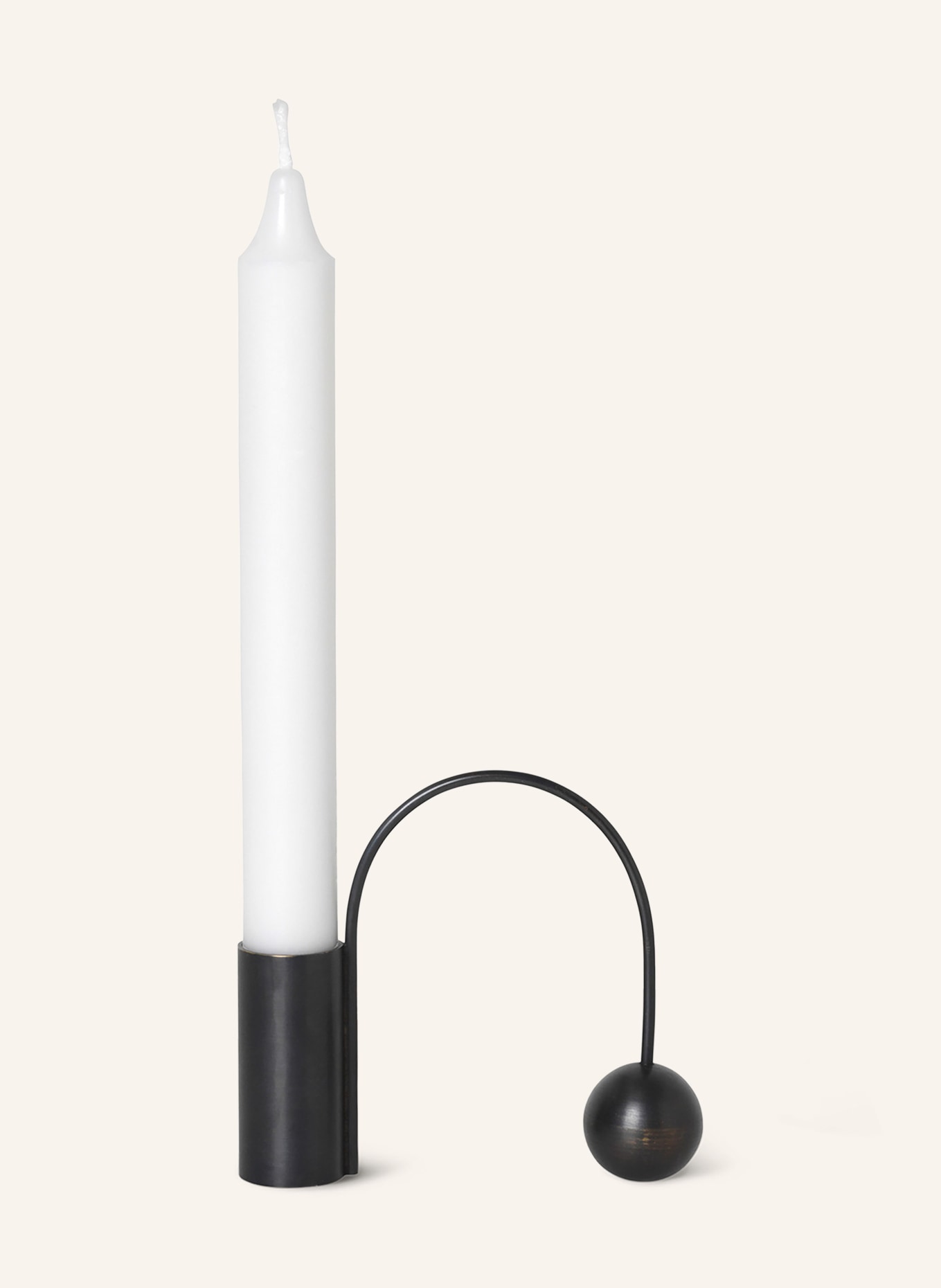 Ferm LIVING Candleholder BALANCE, Color: BLACK (Image 1)