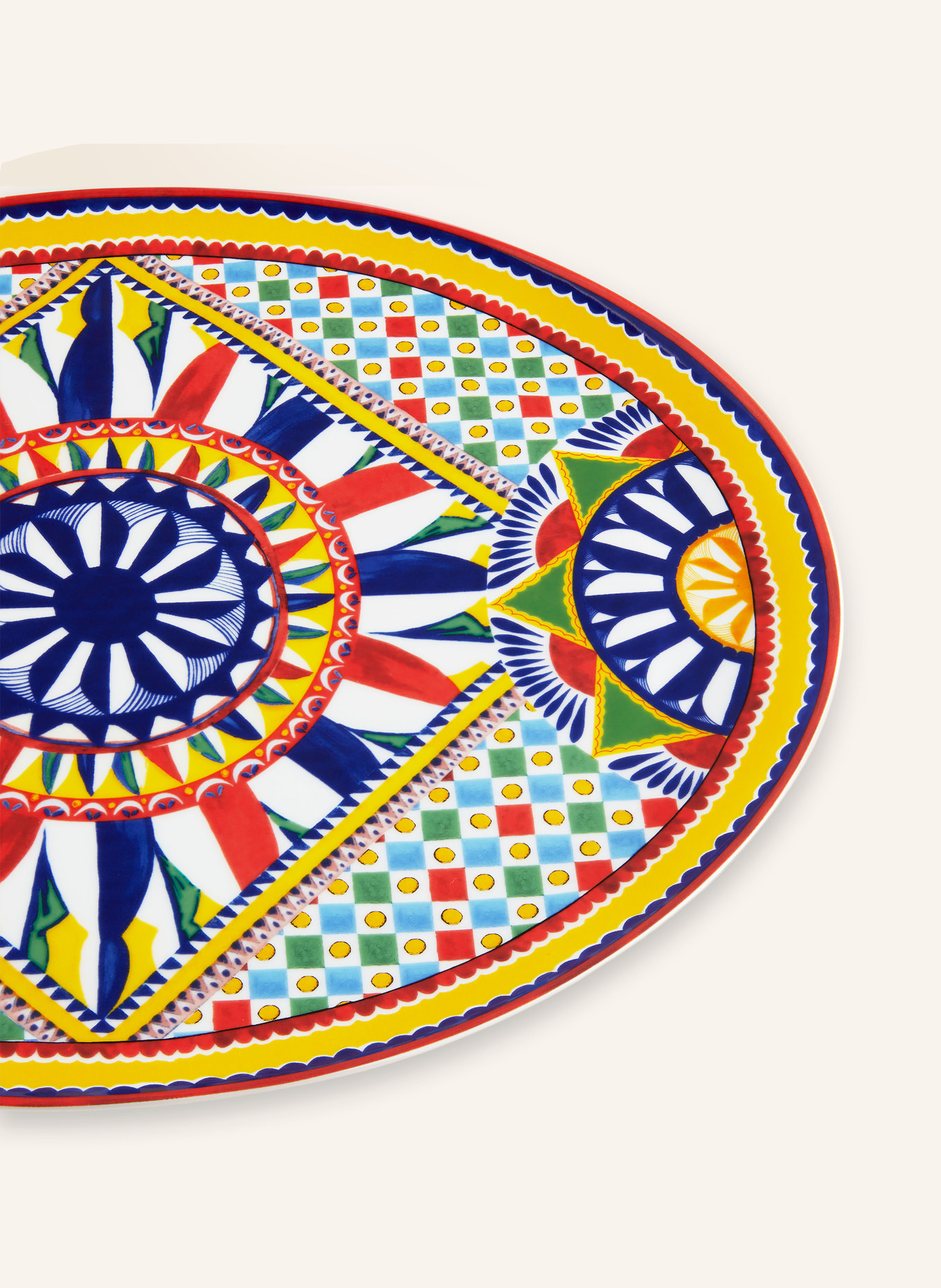 DOLCE & GABBANA CASA Serving plate, Color: YELLOW/ BLUE/ RED (Image 4)