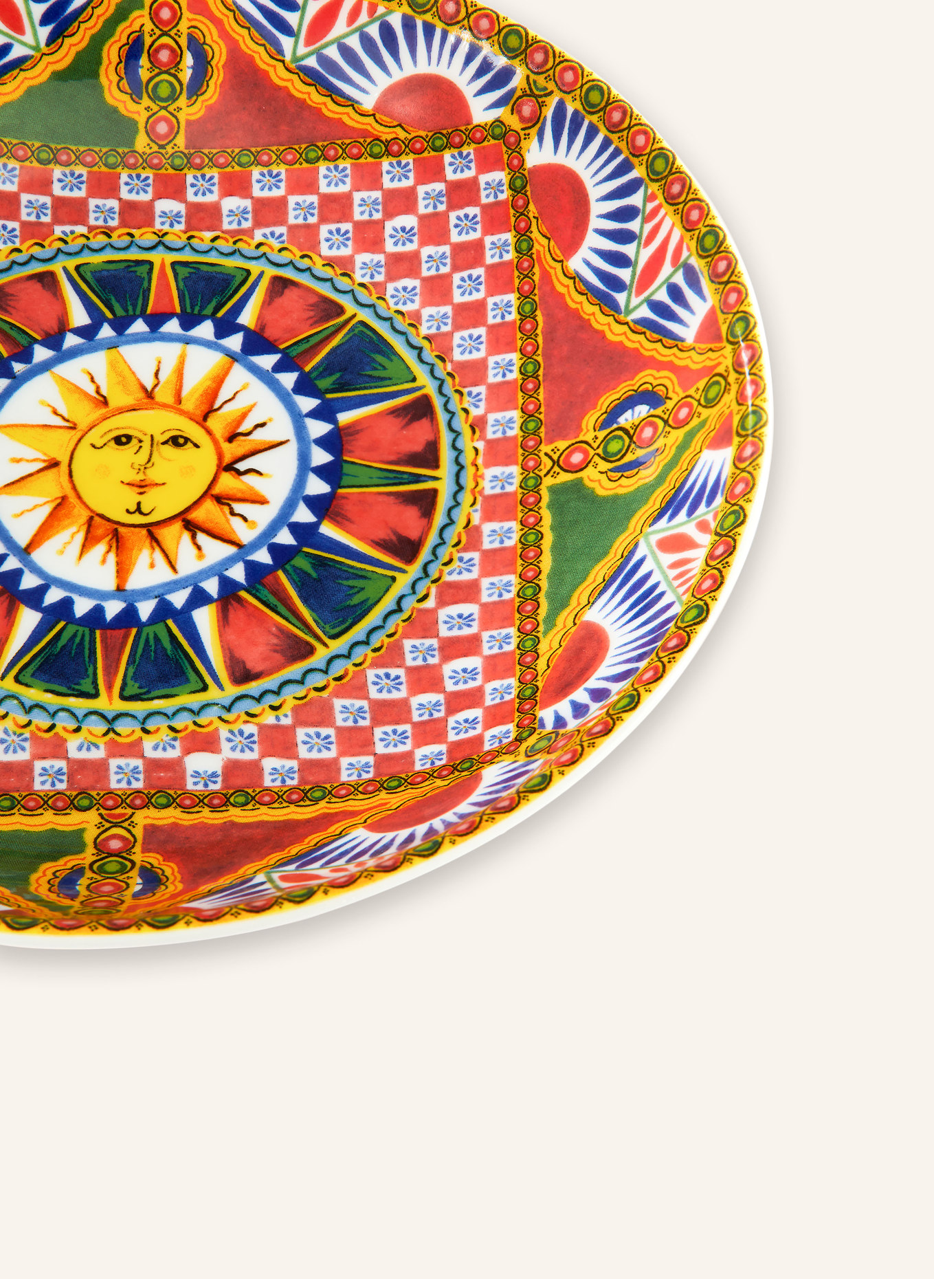 DOLCE & GABBANA CASA Dinner plate, Color: BLUE/ LIGHT RED/ NEON YELLOW (Image 4)
