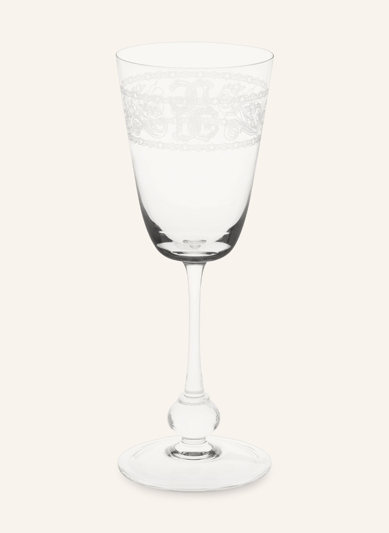 DOLCE & GABBANA CASA Wine glass, Color: WHITE (Image 1)