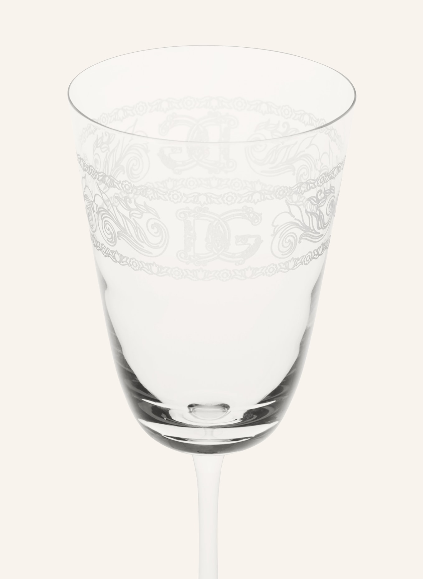 DOLCE & GABBANA CASA Wine glass, Color: WHITE (Image 2)
