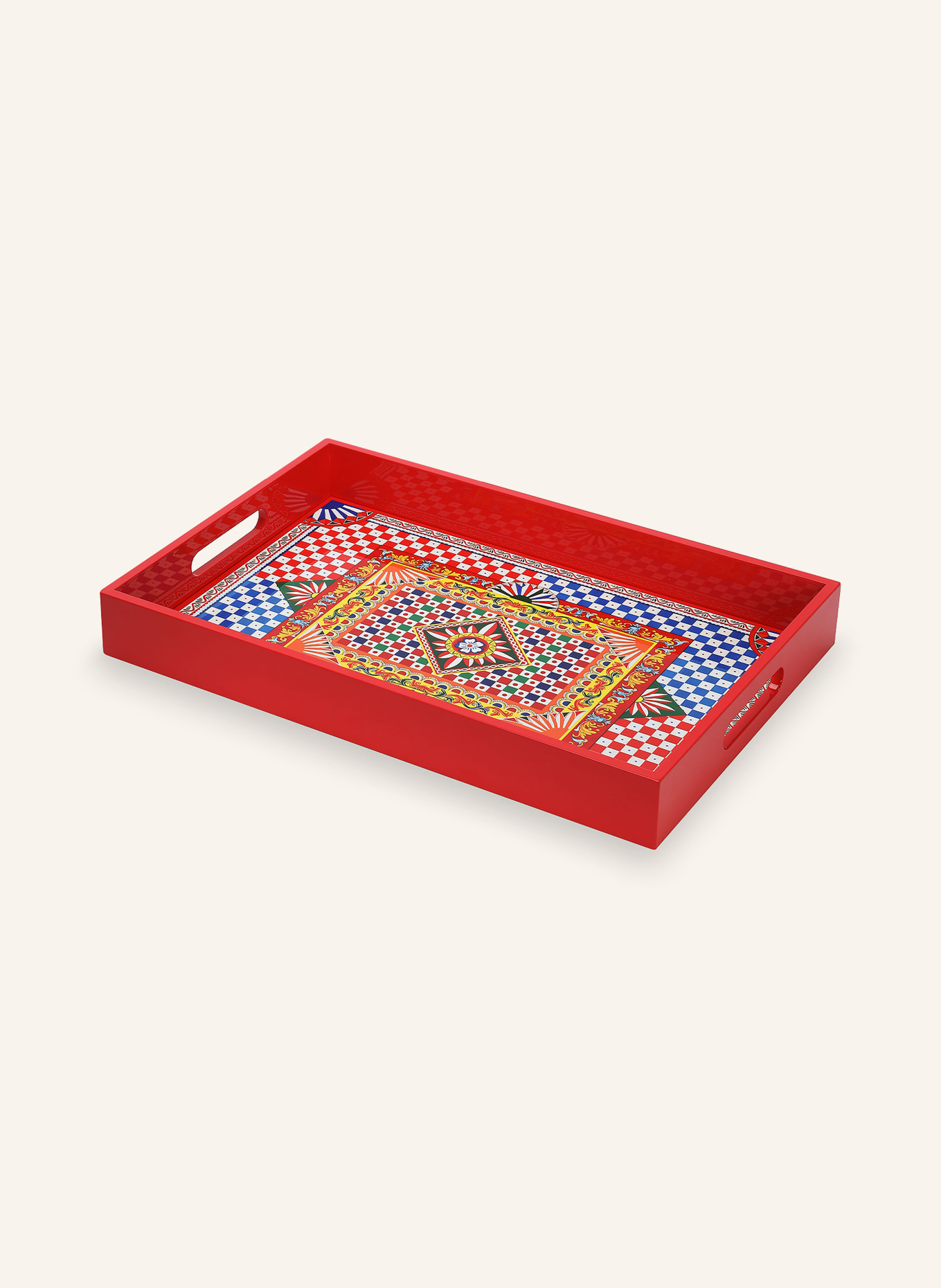 DOLCE & GABBANA CASA Tray, Color: BLUE/ RED (Image 3)