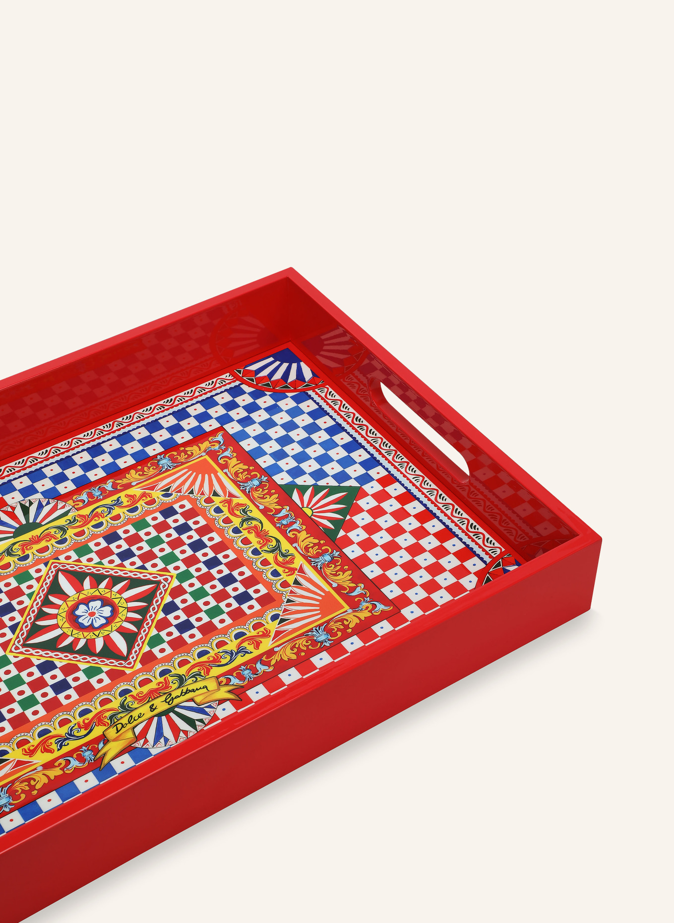 DOLCE & GABBANA CASA Tray, Color: BLUE/ RED (Image 4)