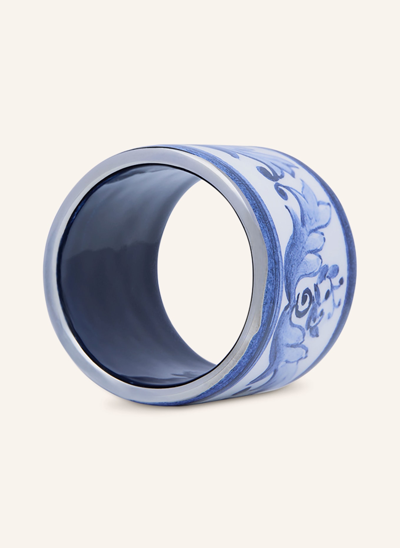 DOLCE & GABBANA CASA Set of 2 napkin rings, Color: BLUE/ WHITE (Image 2)